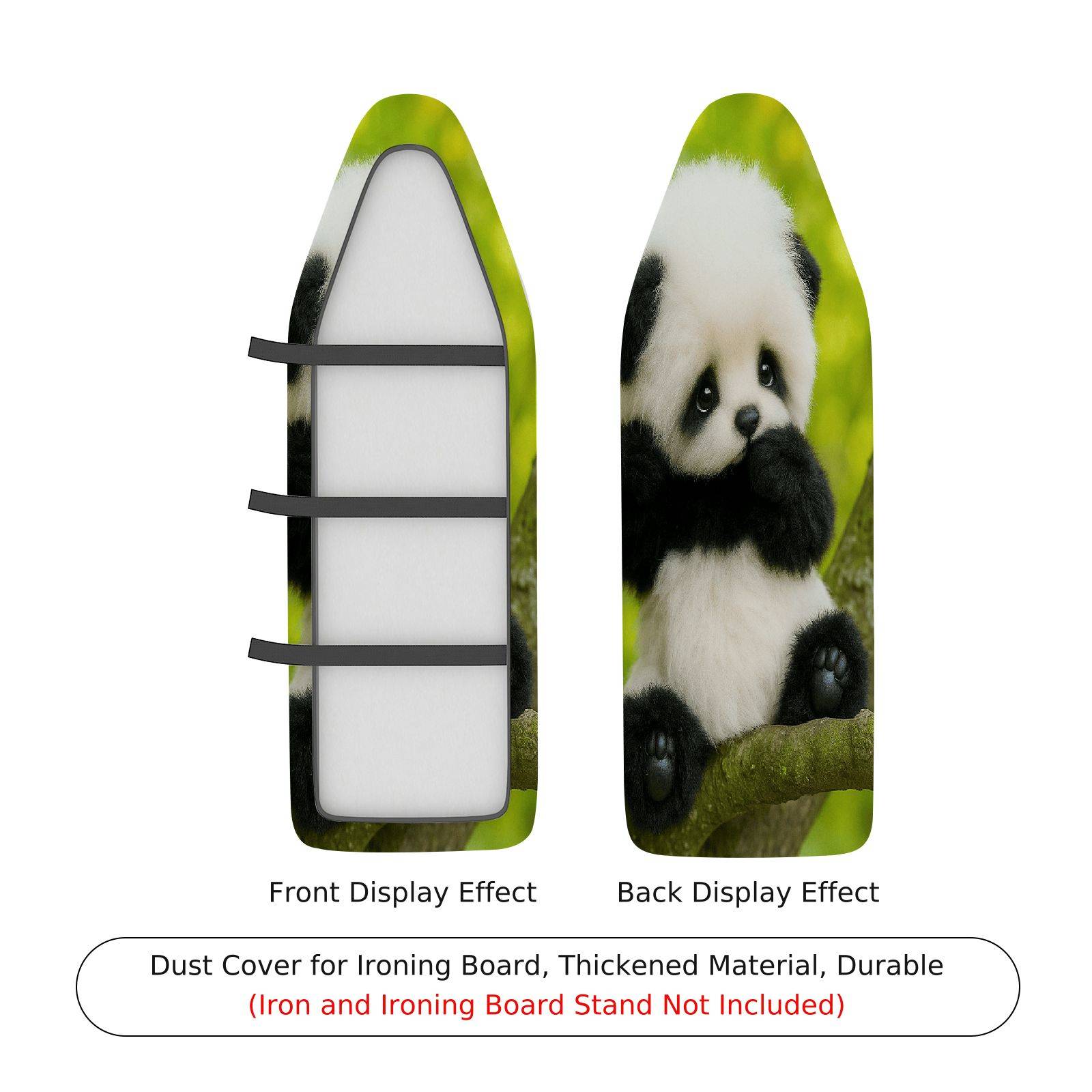 1-Piece Cute Panda Forest Animal  Ironing Board Cover, Universal Size, Without Board