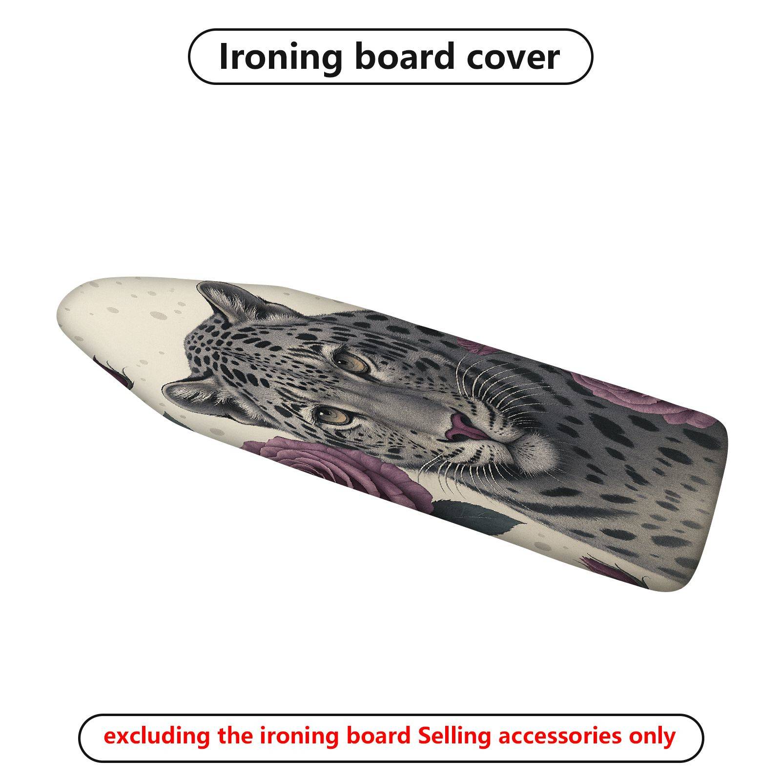 1-Piece Leopard Floral Animal  Ironing Board Cover, Universal Size, Without Board