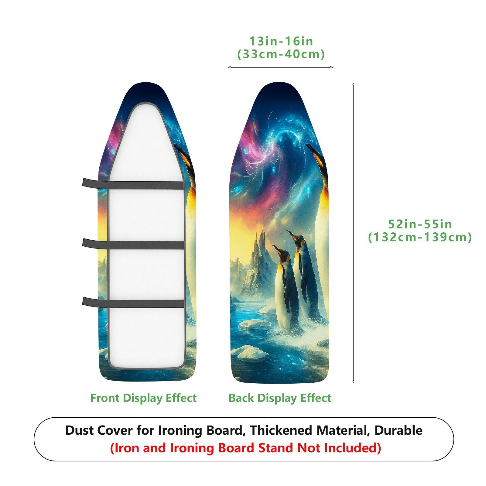 1-Piece Penguin Ocean Fantasy  Ironing Board Cover, Universal Size, Without Board