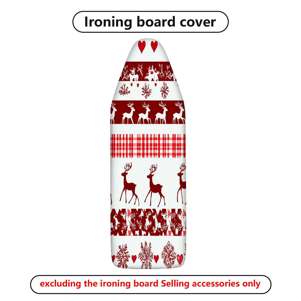 1-Piece Christmas Reindeer Snowflake  Ironing Board Cover, Universal Size, Without Board