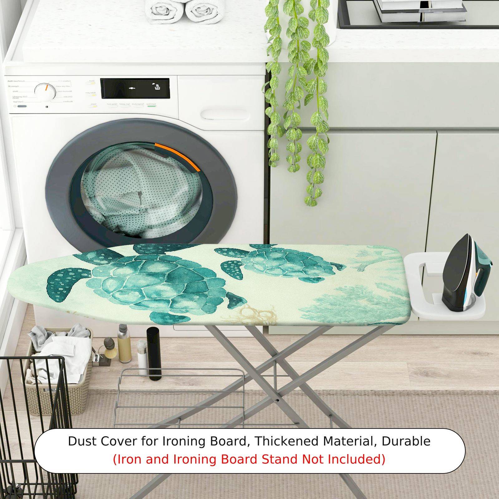 1-Piece Sea Turtle Ocean Beach  Ironing Board Cover, Universal Size, Without Board