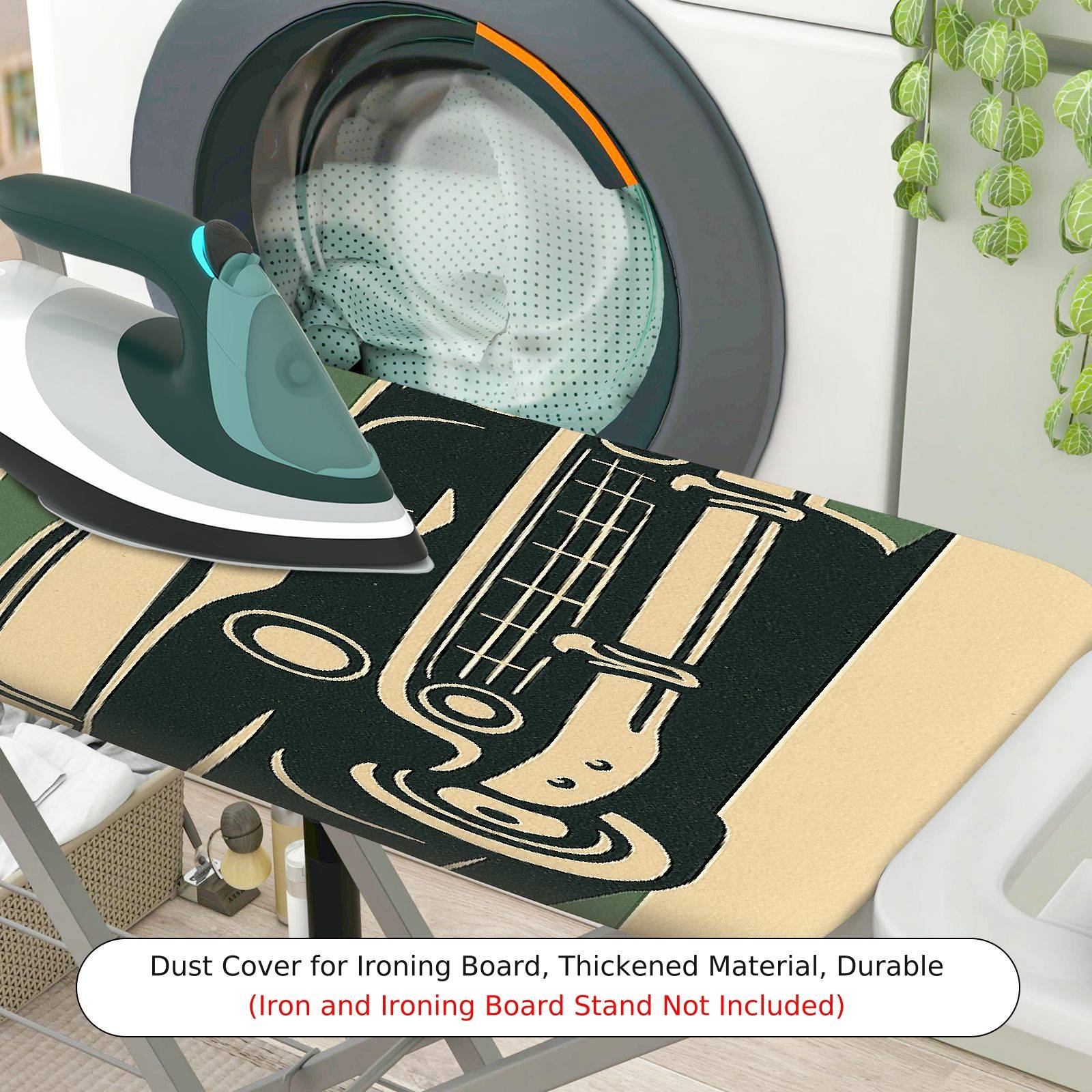 1-Piece Retro Car Garage Mechanic  Ironing Board Cover, Universal Size, Without Board