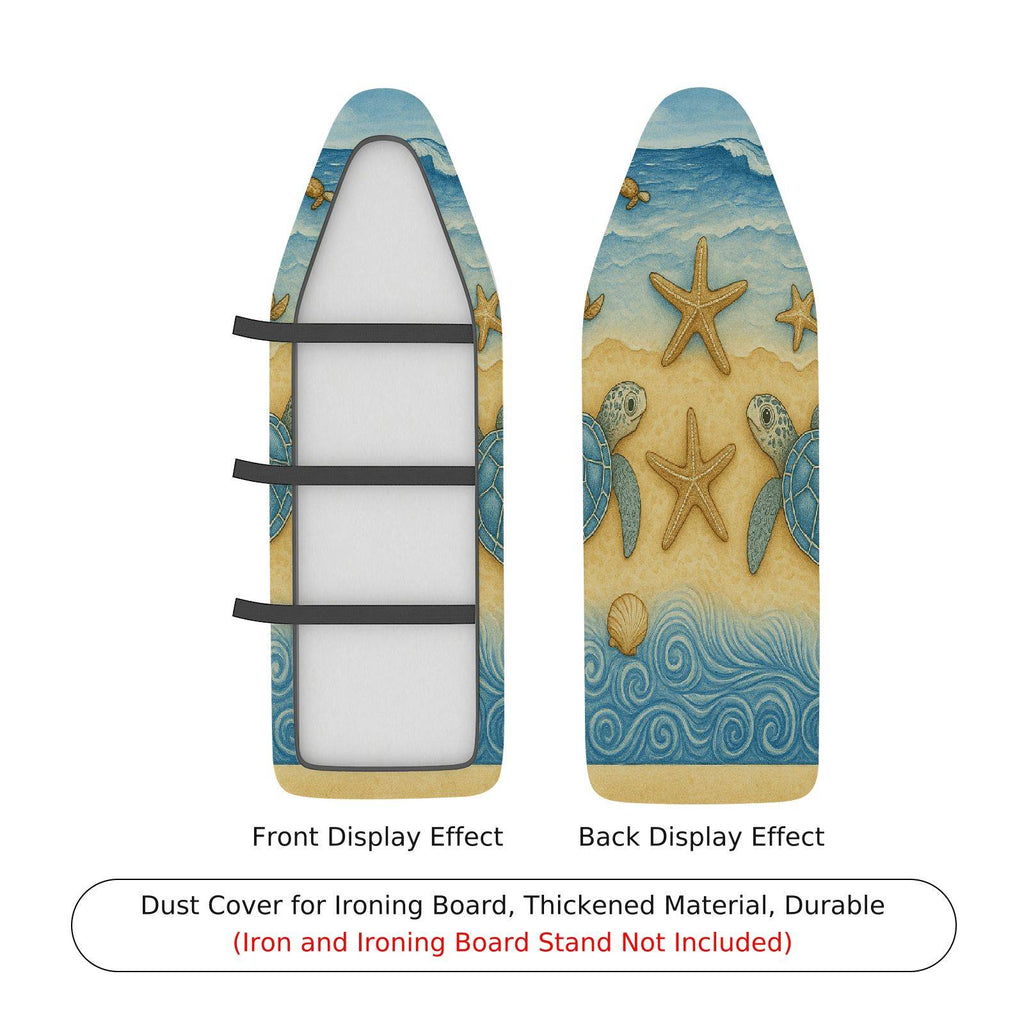 1-Piece Ocean Turtle Starfish Beach  Ironing Board Cover, Universal Size, Without Board