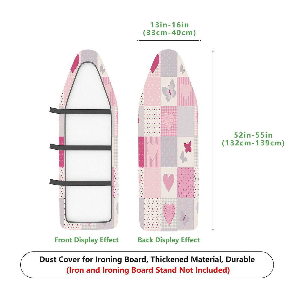 1-Piece Heart Butterfly Pink  Ironing Board Cover, Universal Size, Without Board
