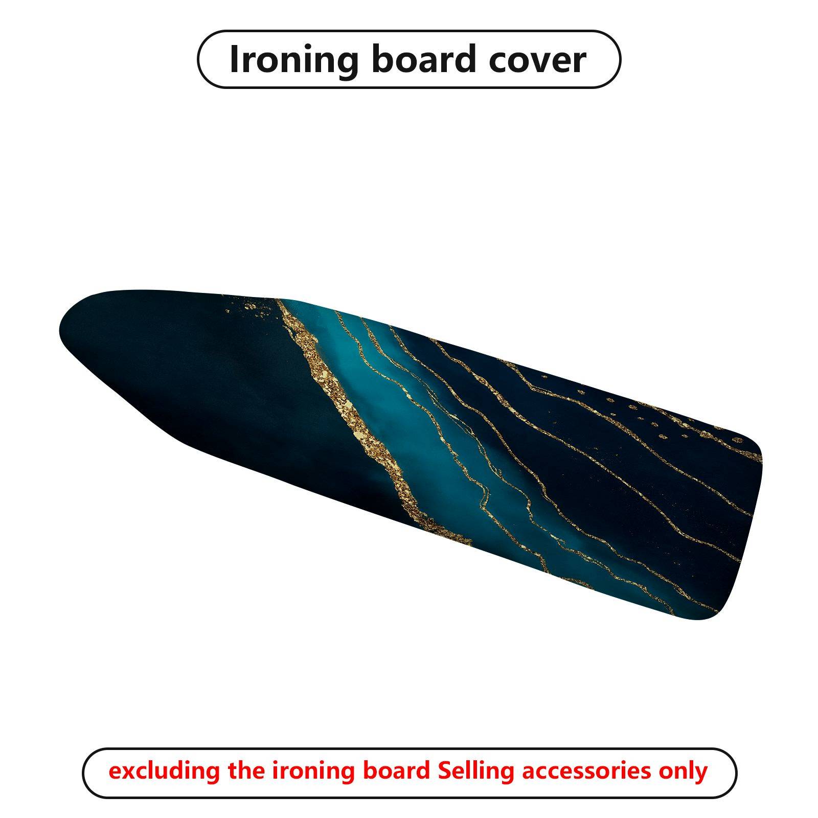1-Piece Abstract Marble Art Elegant  Ironing Board Cover, Universal Size, Without Board