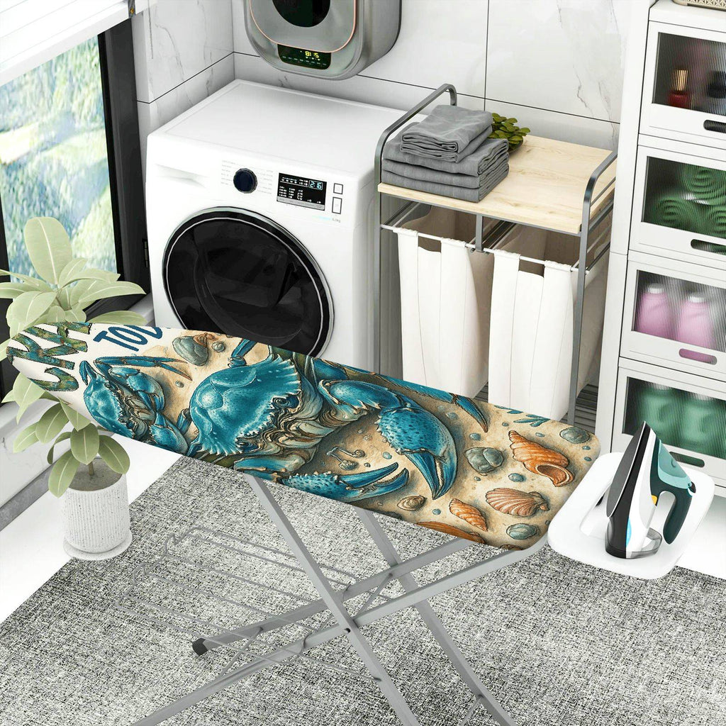1-Piece Crab Beach Ocean  Ironing Board Cover, Universal Size, Without Board