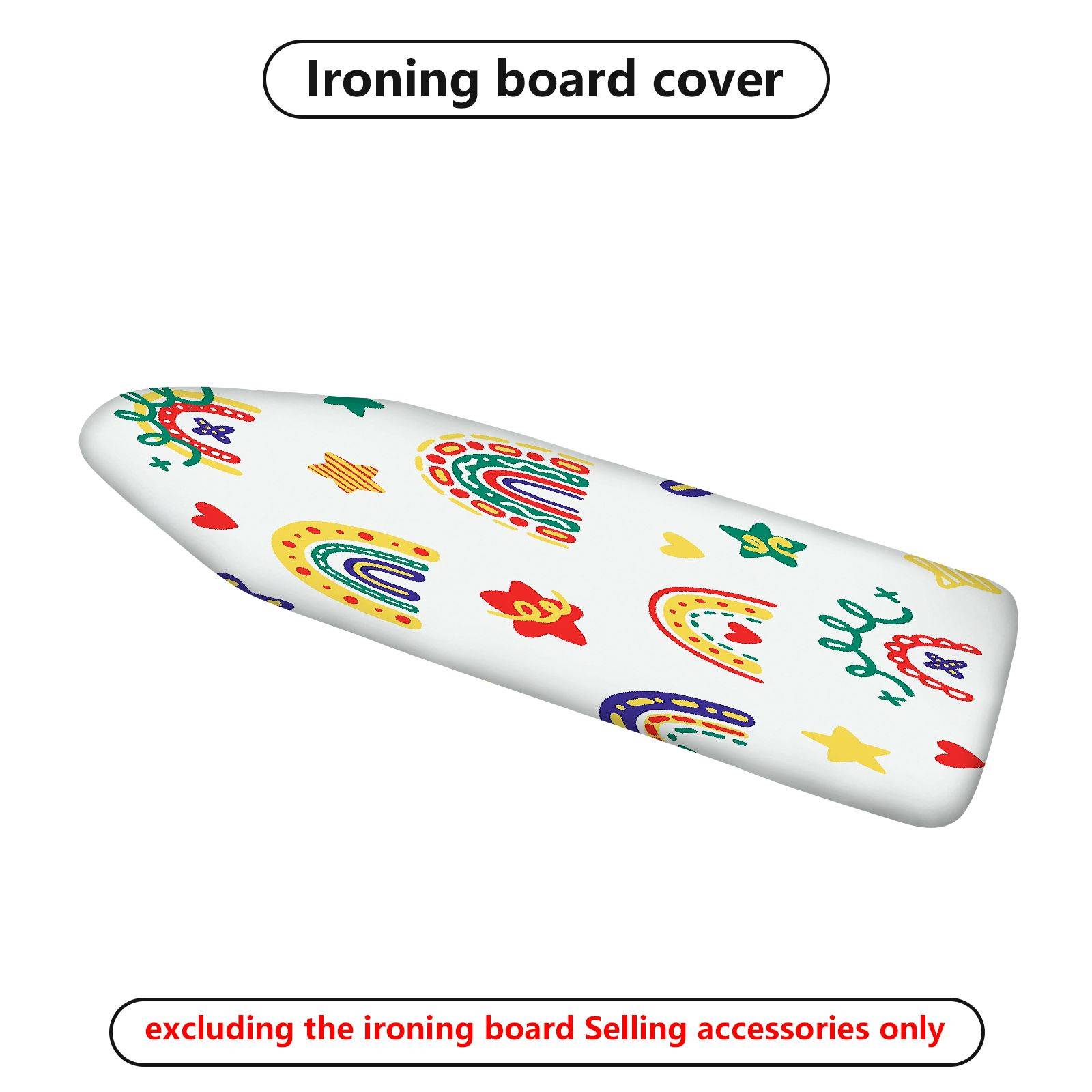1-Piece Rainbow Star Heart  Ironing Board Cover, Universal Size, Without Board