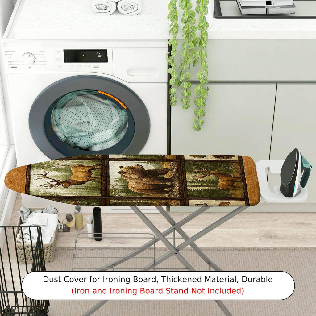 1-Piece Wildlife Forest Animal Rustic  Ironing Board Cover, Universal Size, Without Board