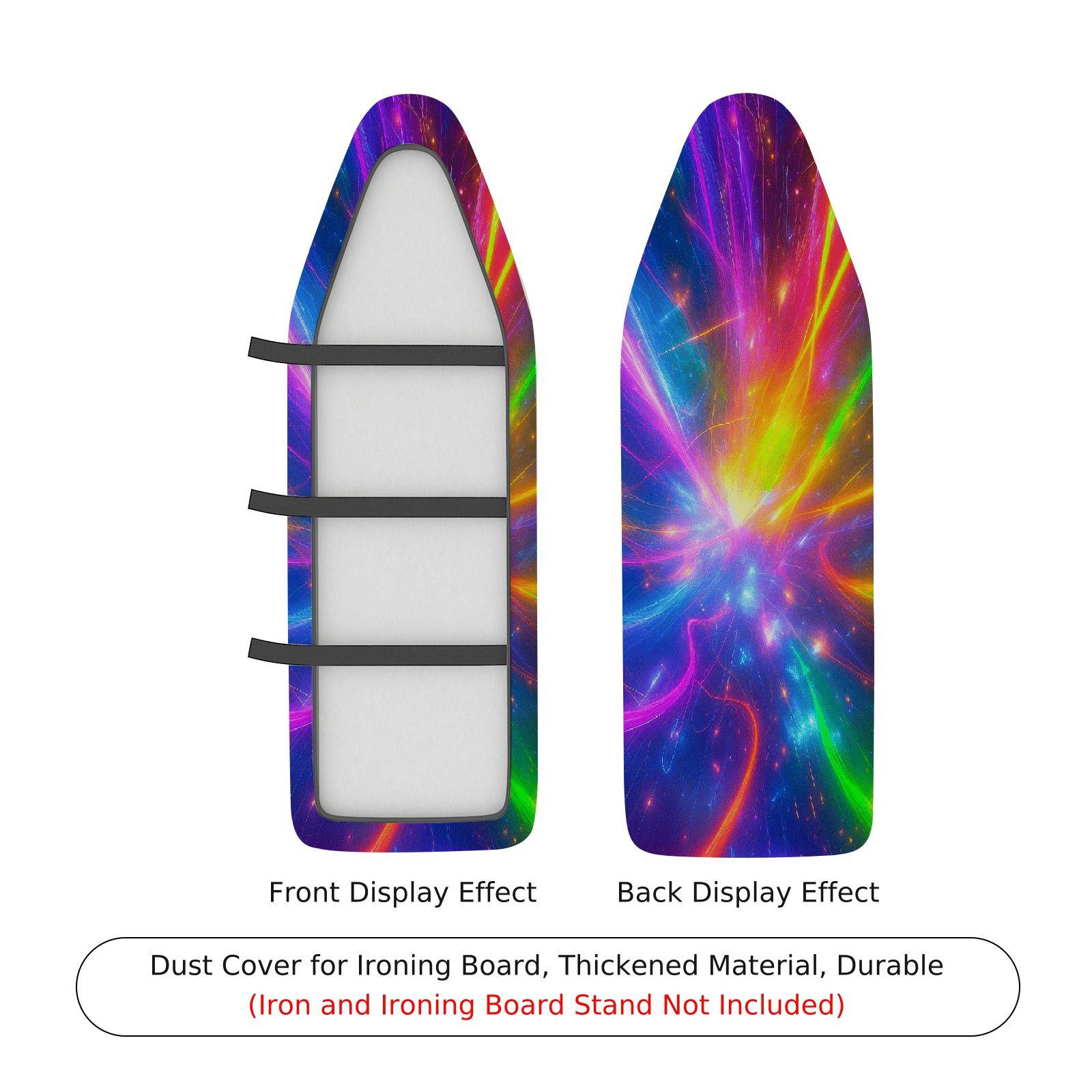 1-Piece Abstract Colorful Vivid  Ironing Board Cover, Universal Size, Without Board