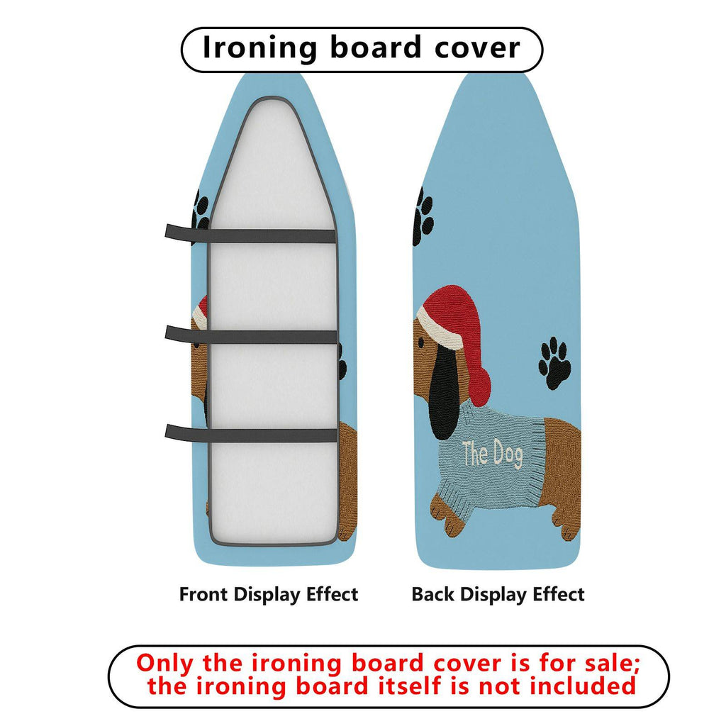 1-Piece Dog Paw Santa Christmas  Ironing Board Cover, Universal Size, Without Board