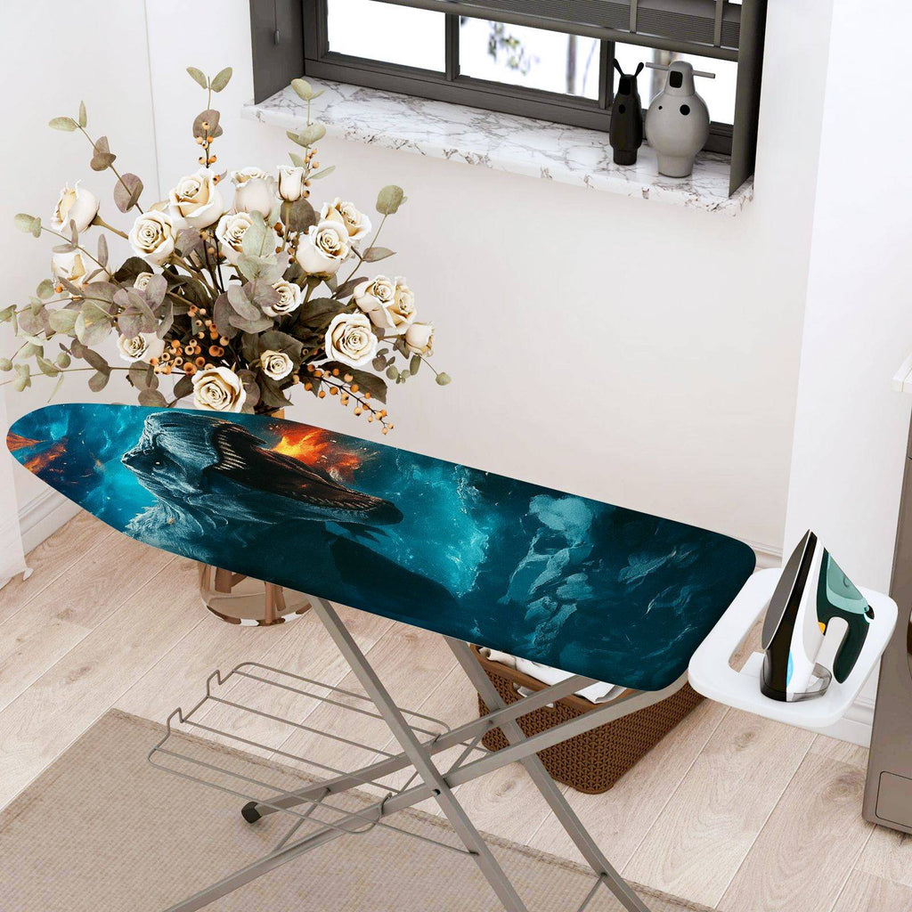 1-Piece Fantasy Dragon Ocean Scene  Ironing Board Cover, Universal Size, Without Board