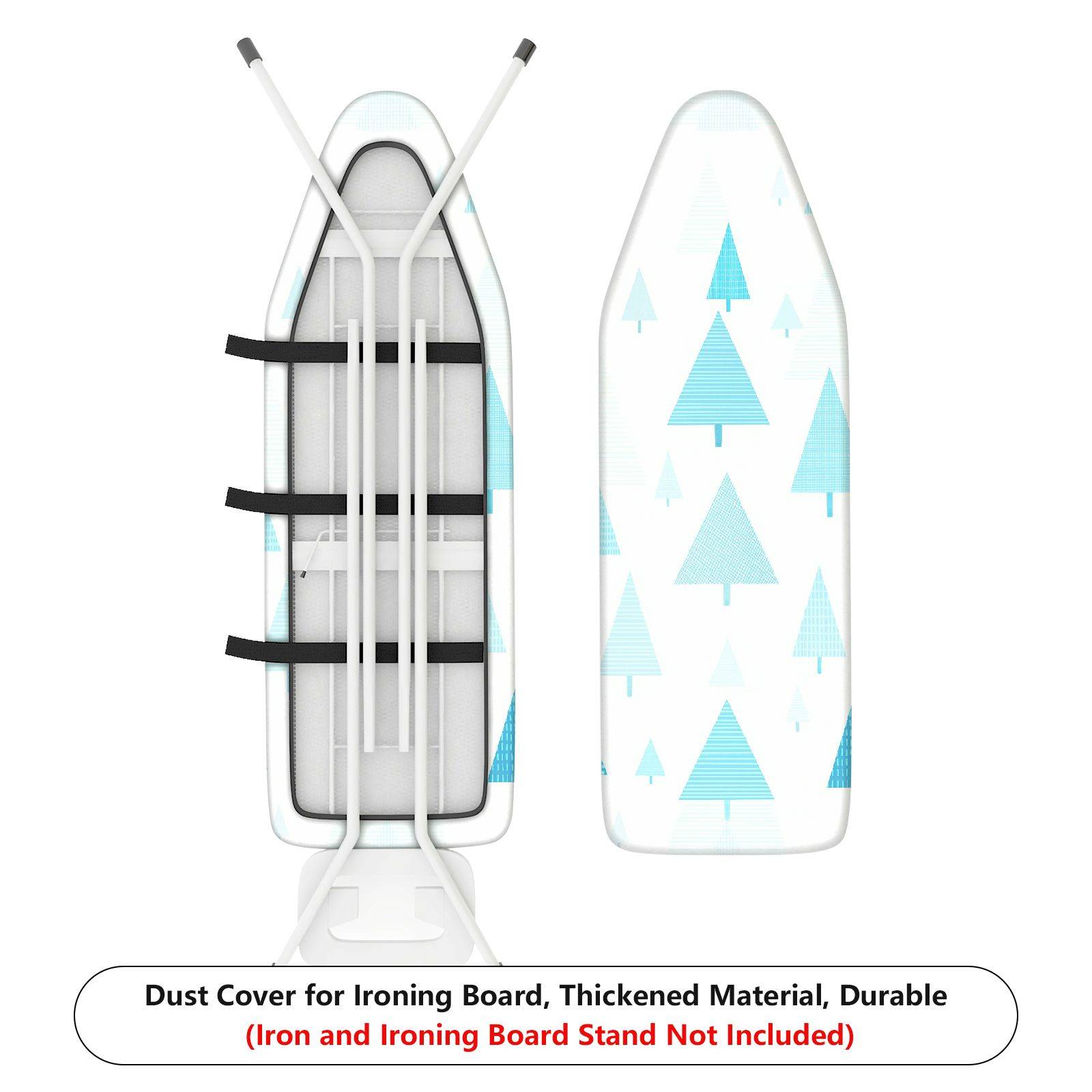 1-Piece Christmas Tree Geometric White  Ironing Board Cover, Universal Size, Without Board