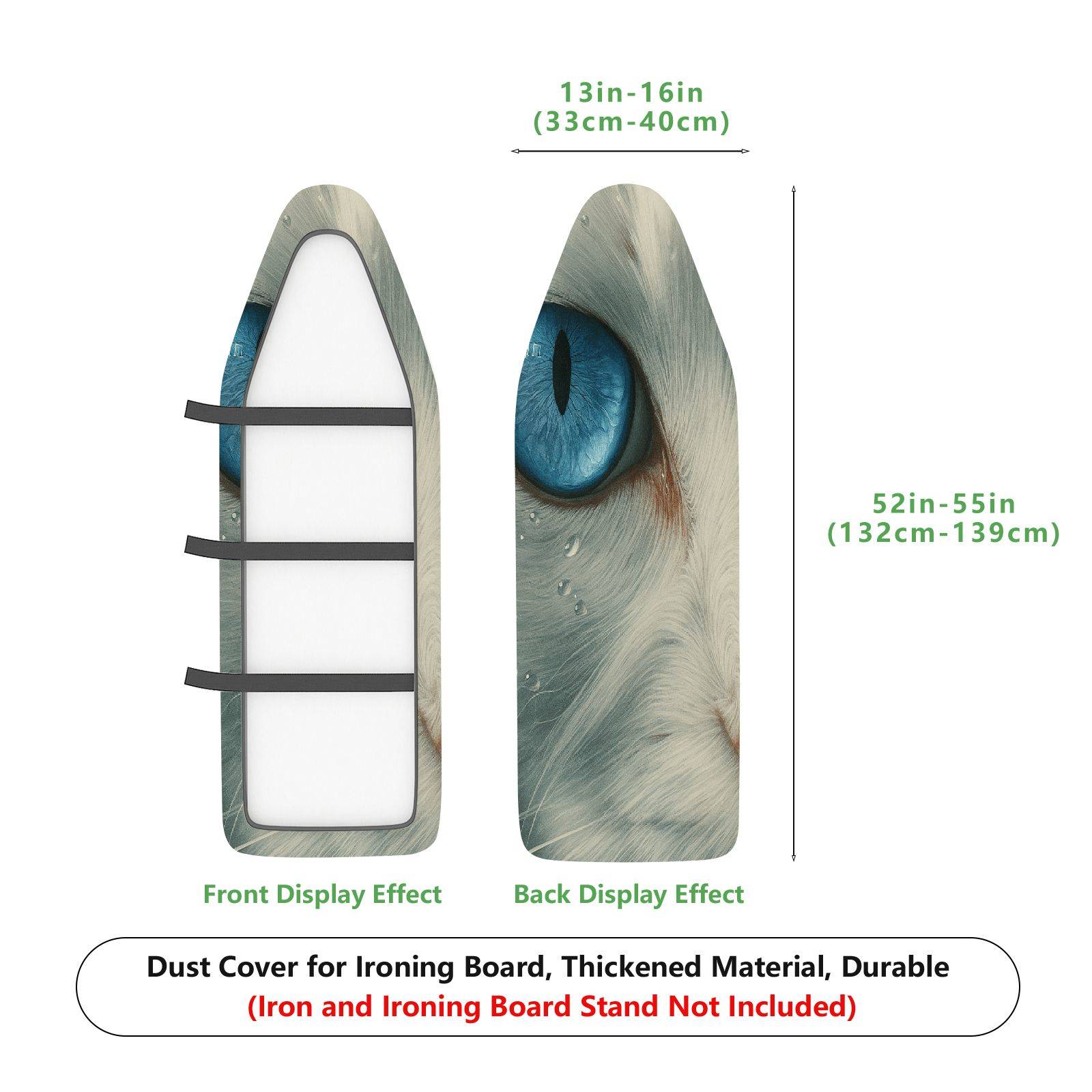 1-Piece Cat Eye Animal Print Blue  Ironing Board Cover, Universal Size, Without Board