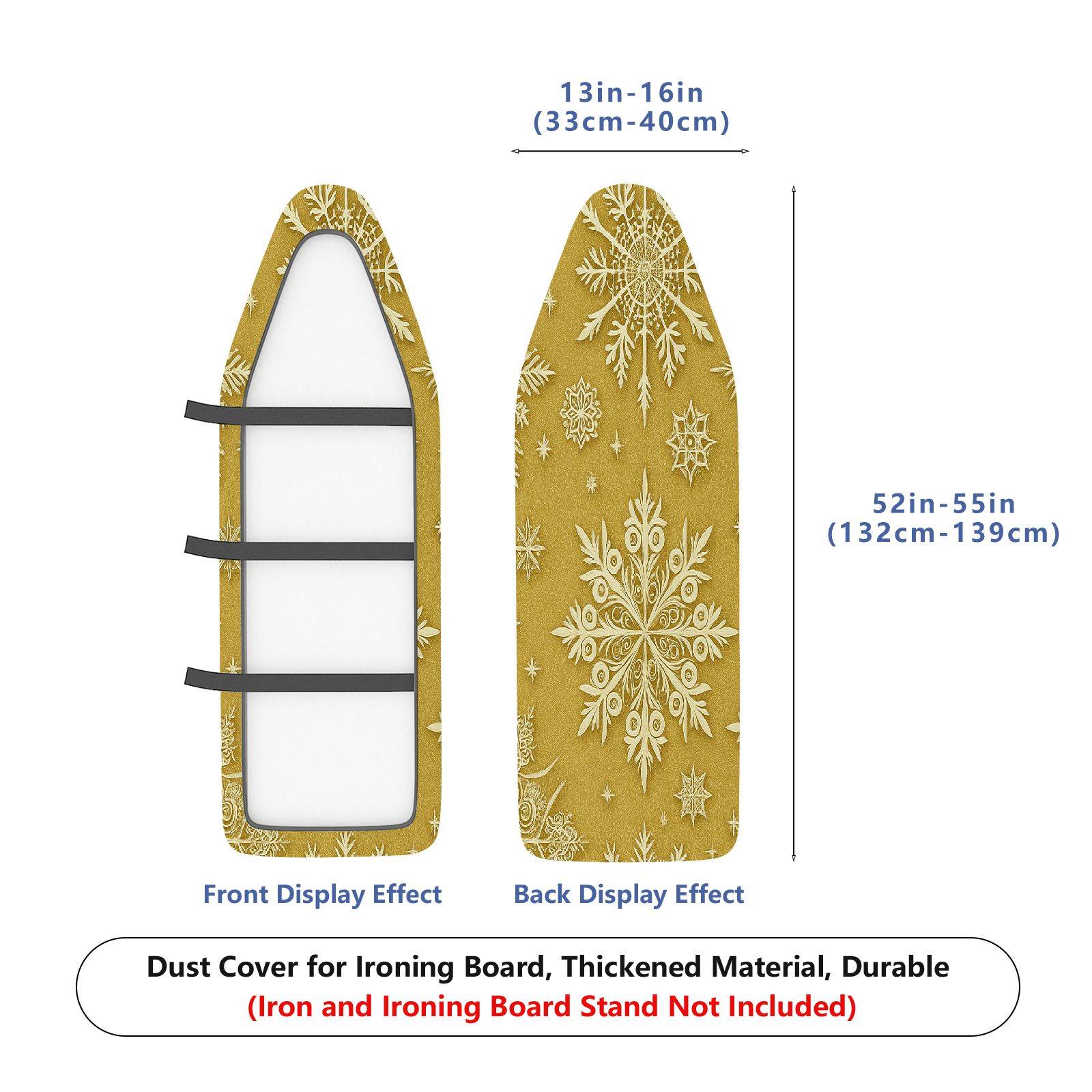 1-Piece Snowflake Christmas Winter  Ironing Board Cover, Universal Size, Without Board