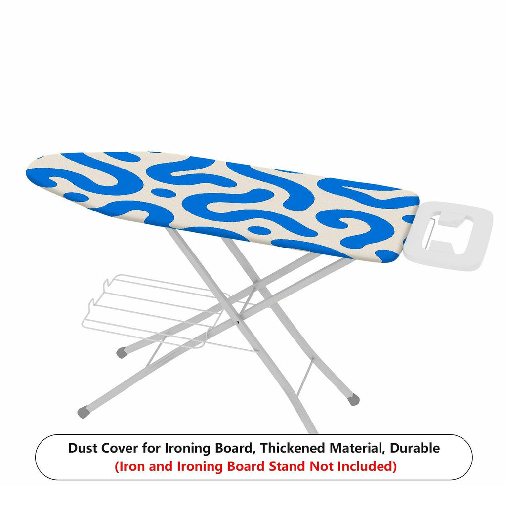 1-Piece Abstract Blue Wave Pattern Modern  Ironing Board Cover, Universal Size, Without Board