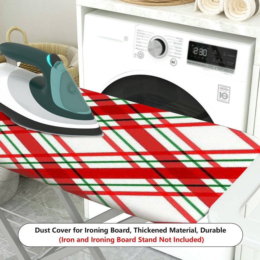 1-Piece Christmas Checkered Plaid  Ironing Board Cover, Universal Size, Without Board