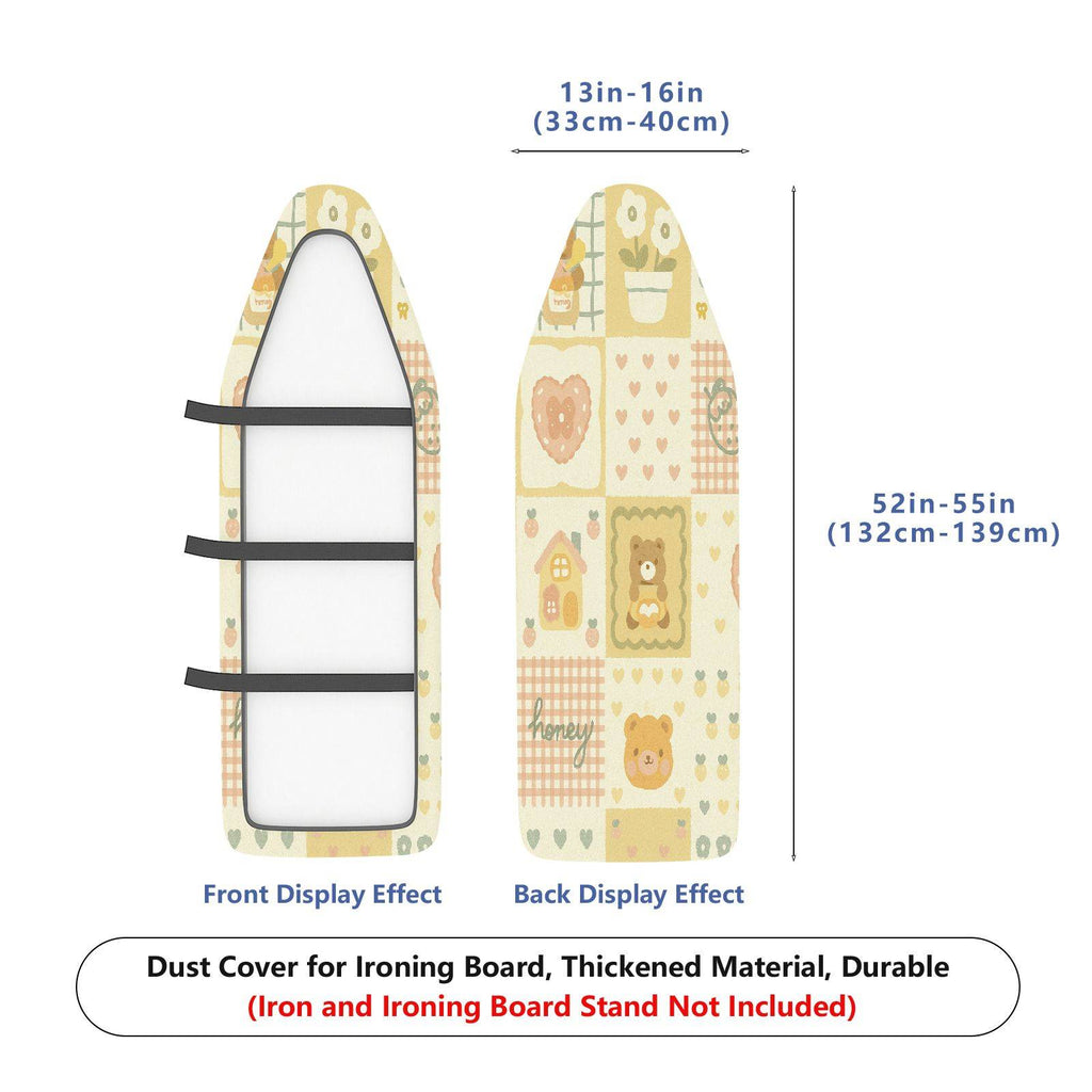 1-Piece Animal Bear Heart Patchwork  Ironing Board Cover, Universal Size, Without Board