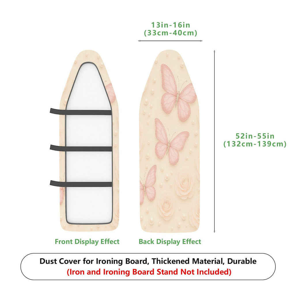 1-Piece Butterfly Floral Pink  Ironing Board Cover, Universal Size, Without Board