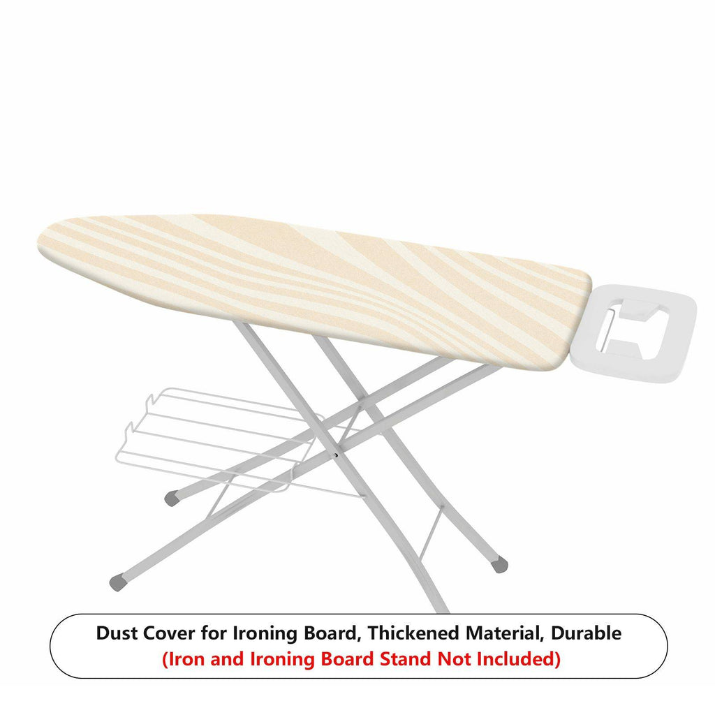 1-Piece Beige Stripe Pattern Classic Modern  Ironing Board Cover, Universal Size, Without Board