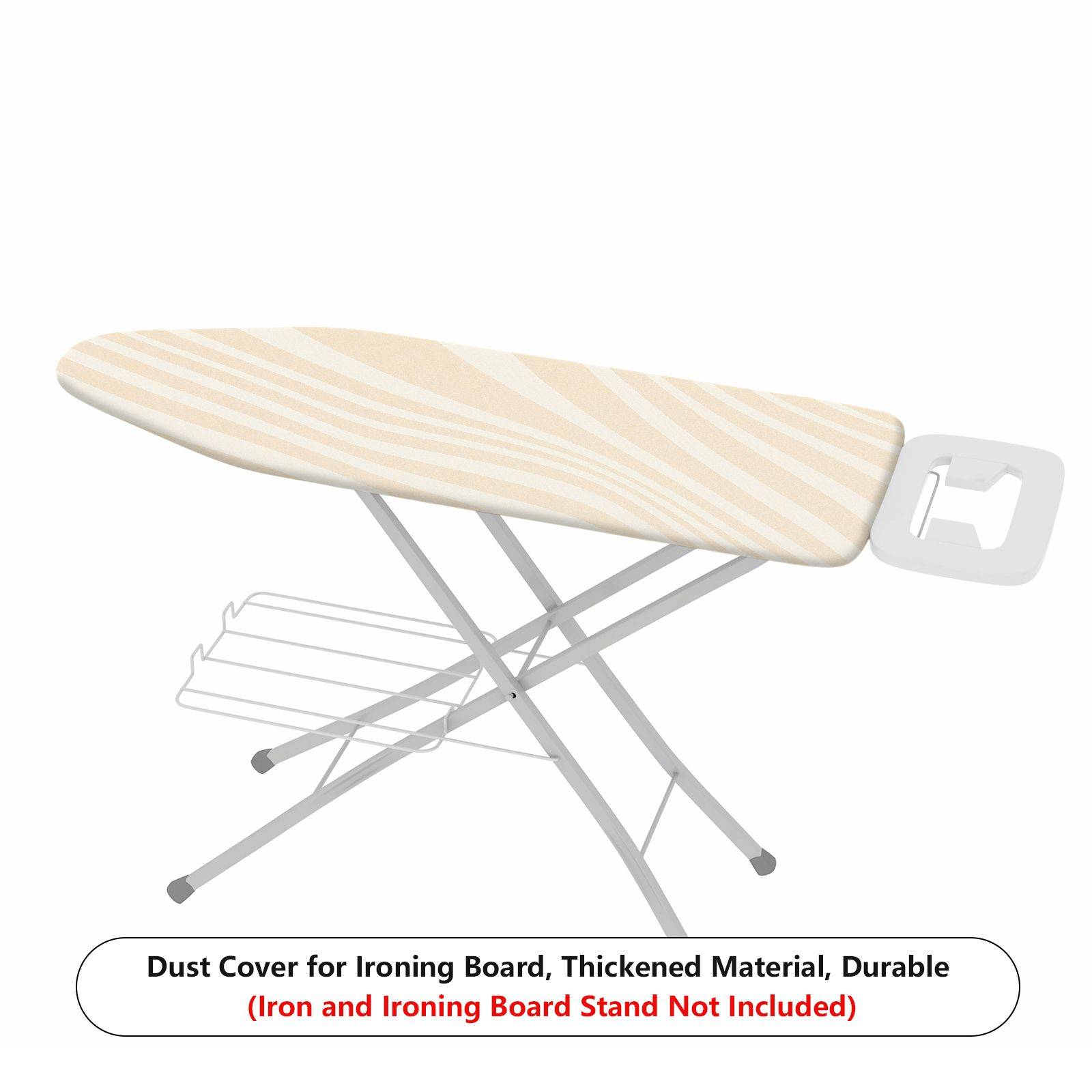 1-Piece Beige Stripe Pattern Classic Modern  Ironing Board Cover, Universal Size, Without Board