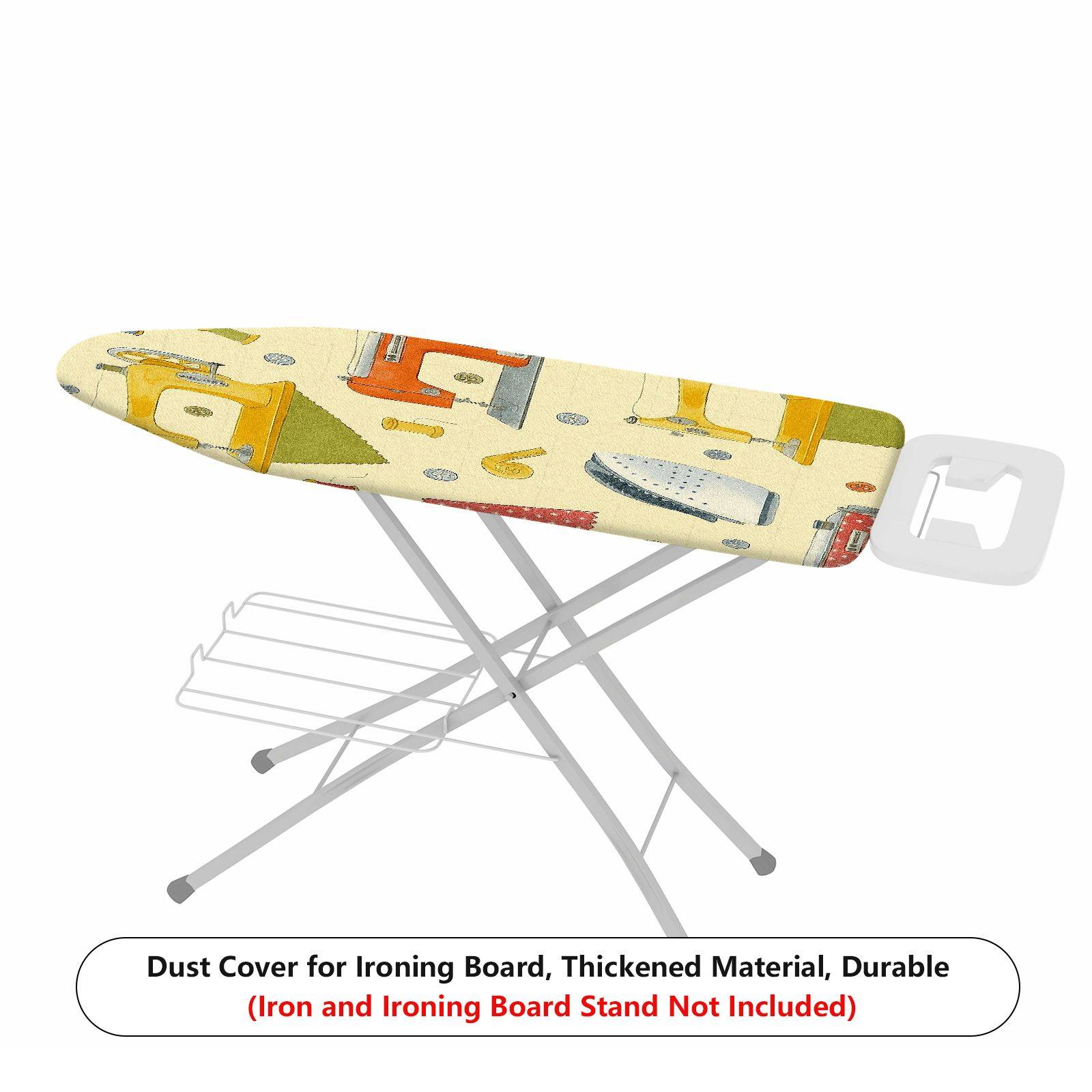 1-Piece Sewing Machine Pattern Retro Style Colorful Design  Ironing Board Cover, Universal Size, Without Board