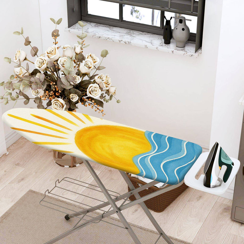 1-Piece Sunshine Ocean Waves  Ironing Board Cover, Universal Size, Without Board