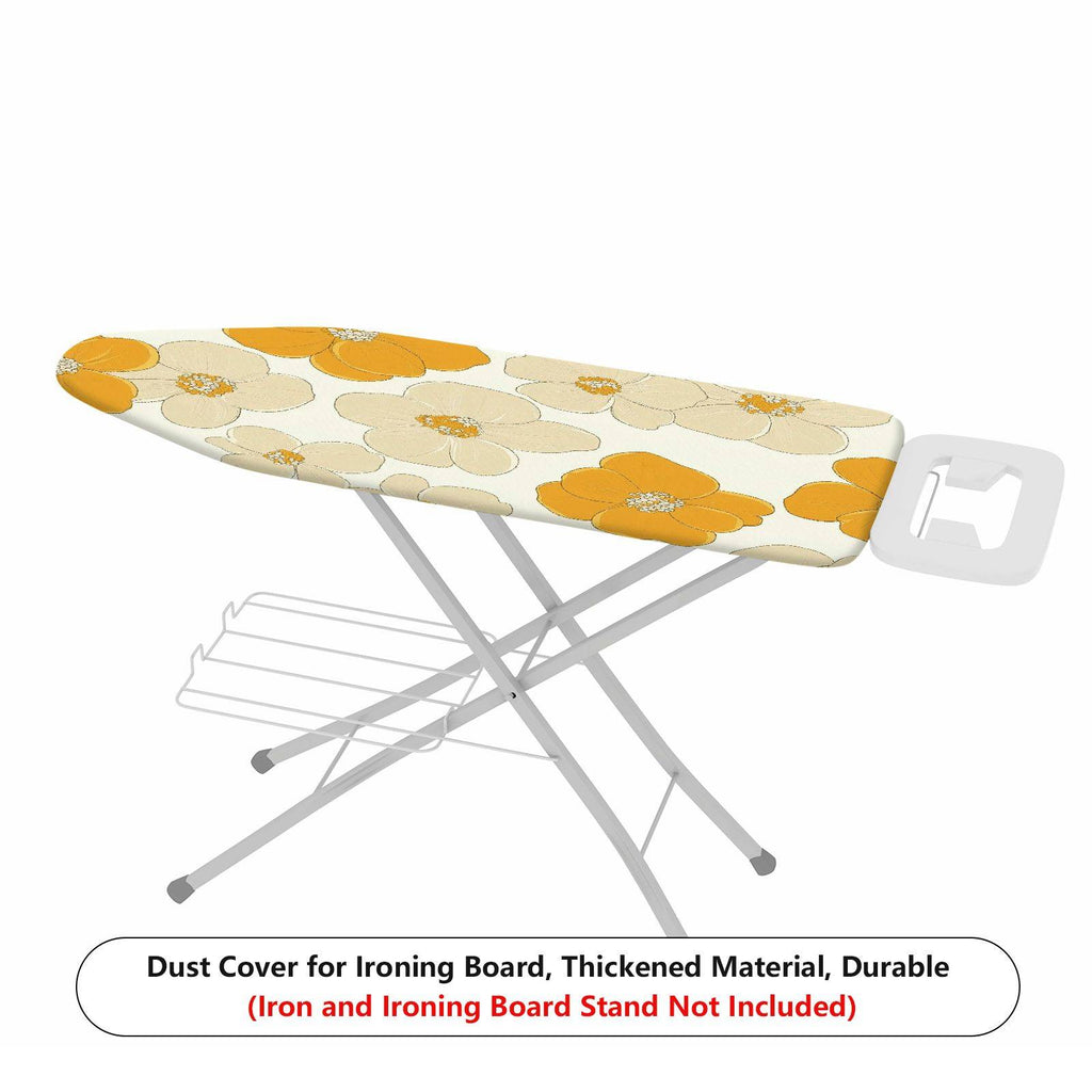 1-Piece Floral Yellow Beige Pattern  Ironing Board Cover, Universal Size, Without Board