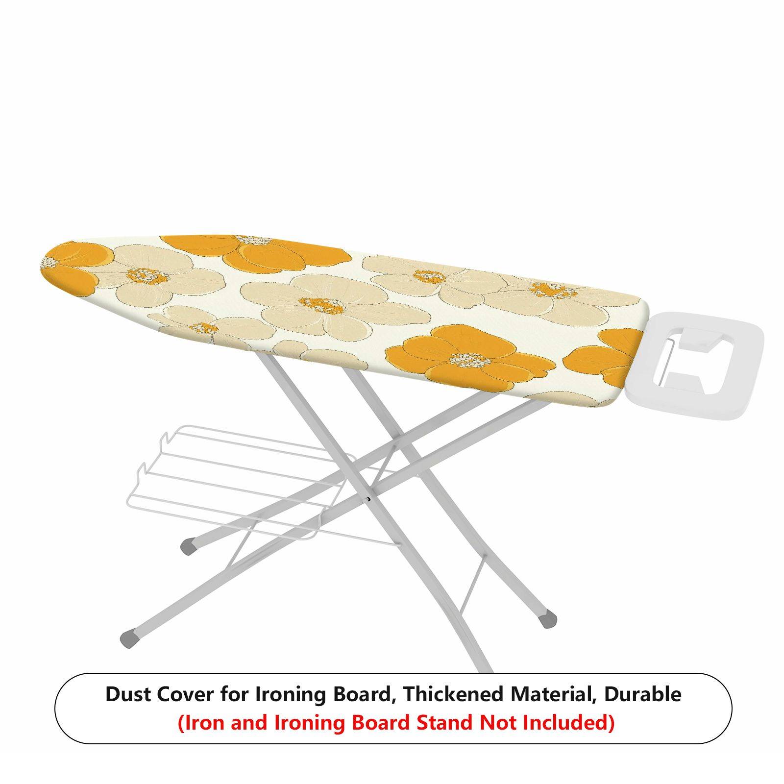 1-Piece Floral Yellow Beige Pattern  Ironing Board Cover, Universal Size, Without Board