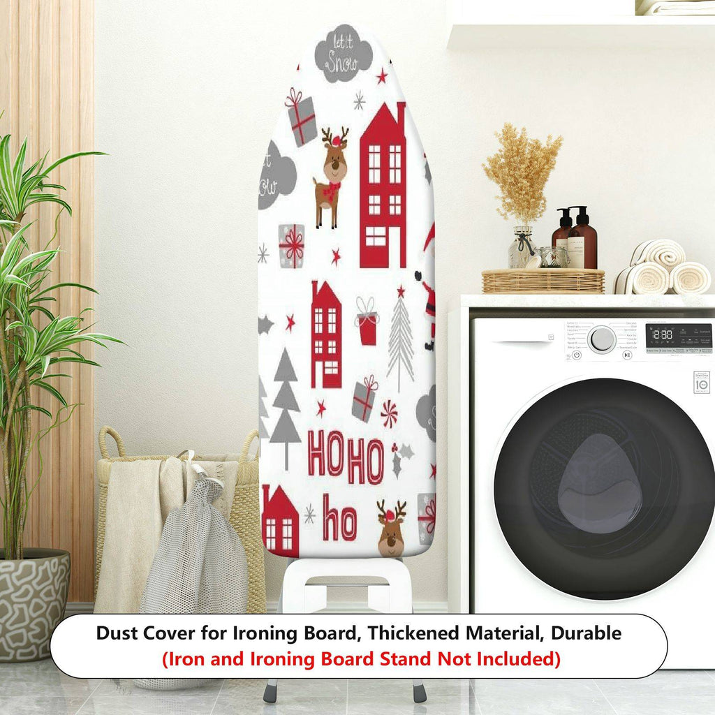 1-Piece Christmas Santa Reindeer Winter  Ironing Board Cover, Universal Size, Without Board
