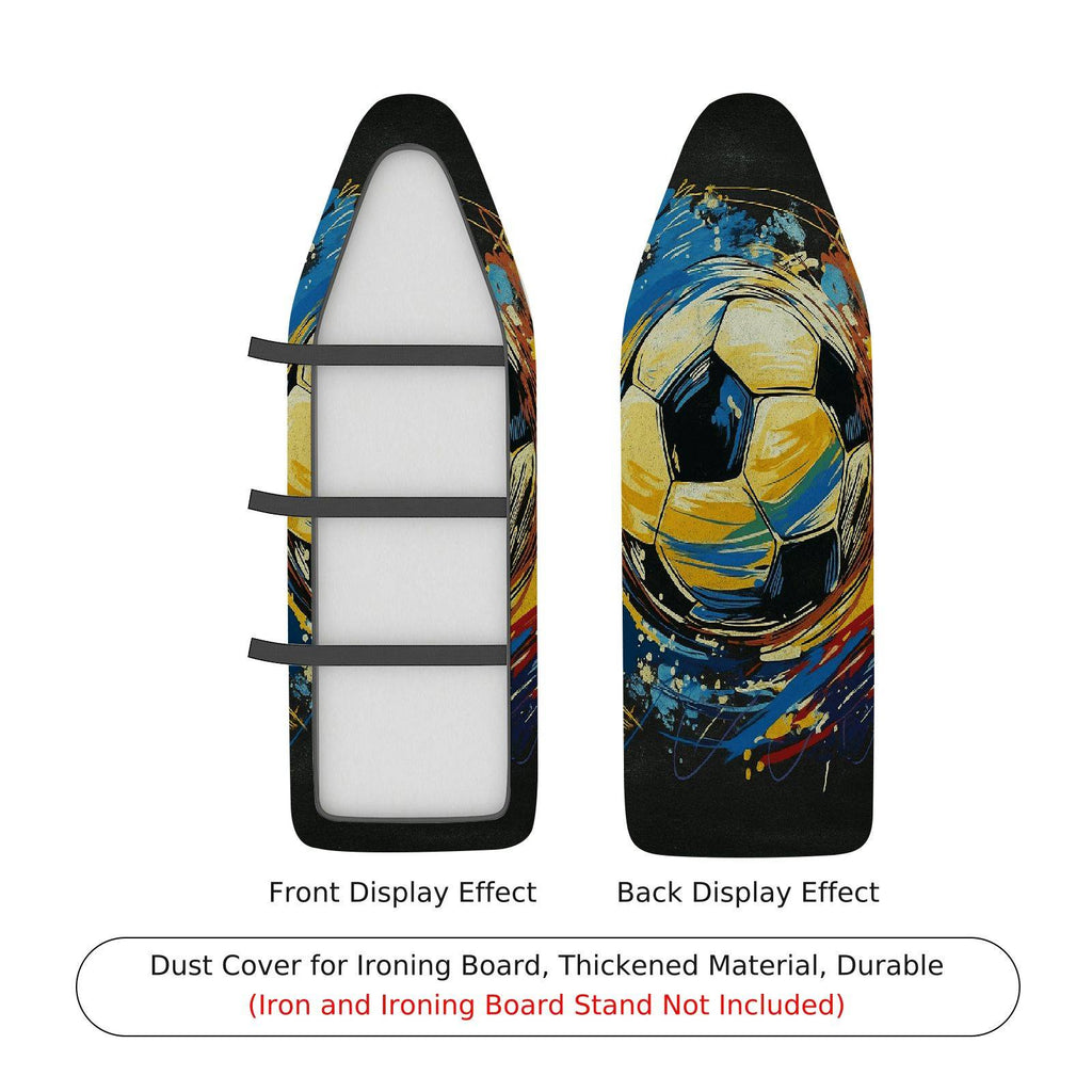 1-Piece Soccer Splash Abstract  Ironing Board Cover, Universal Size, Without Board
