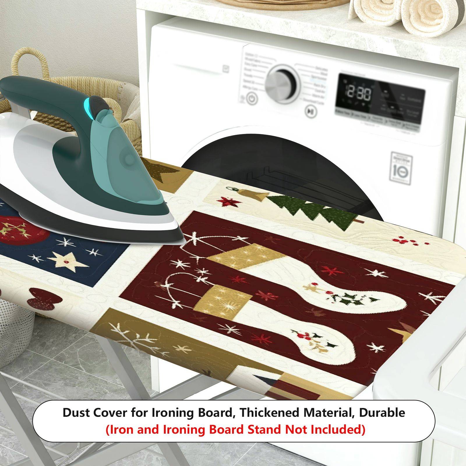 1-Piece Christmas Holiday Tree  Ironing Board Cover, Universal Size, Without Board