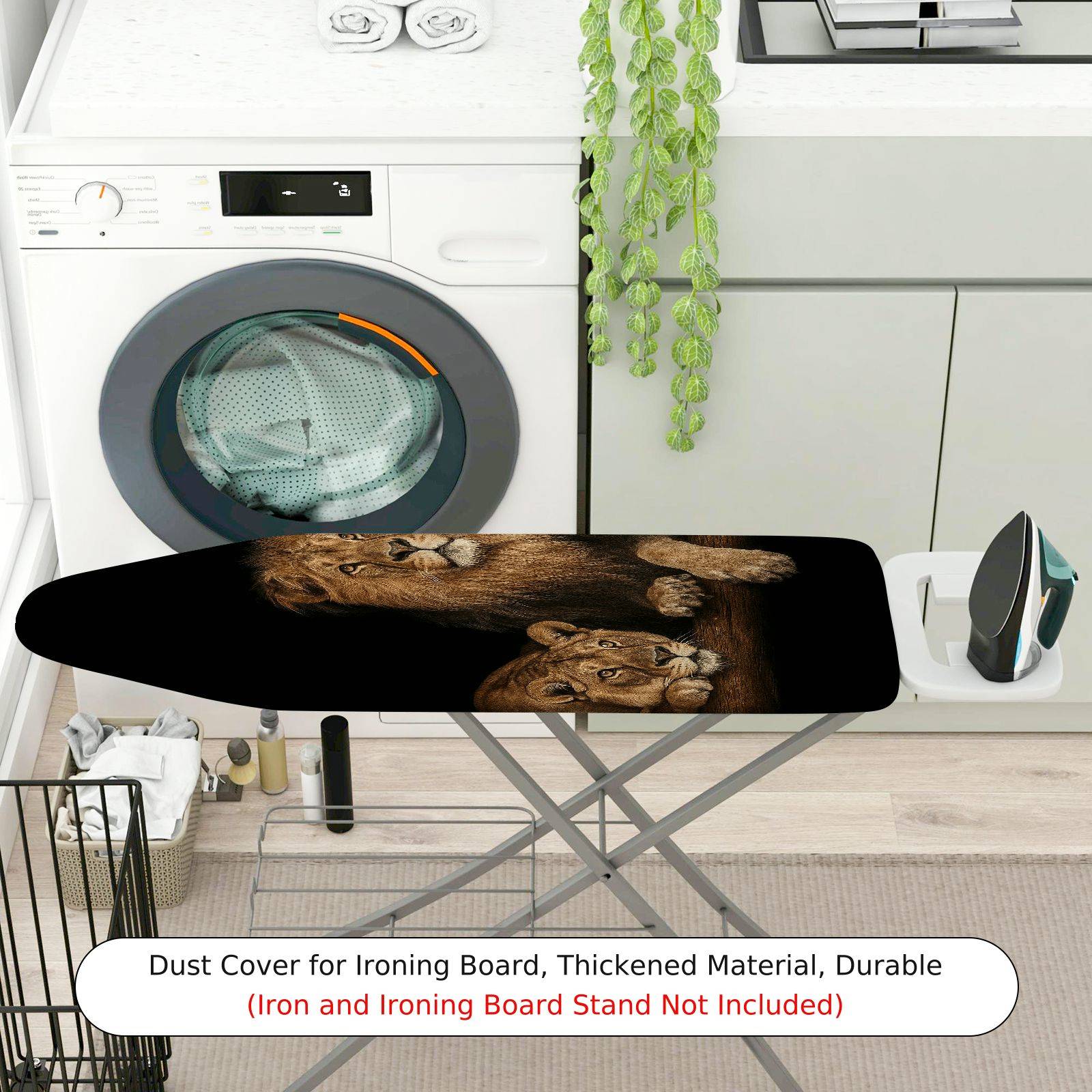 1-Piece Lion Pattern Animal Wildlife  Ironing Board Cover, Universal Size, Without Board