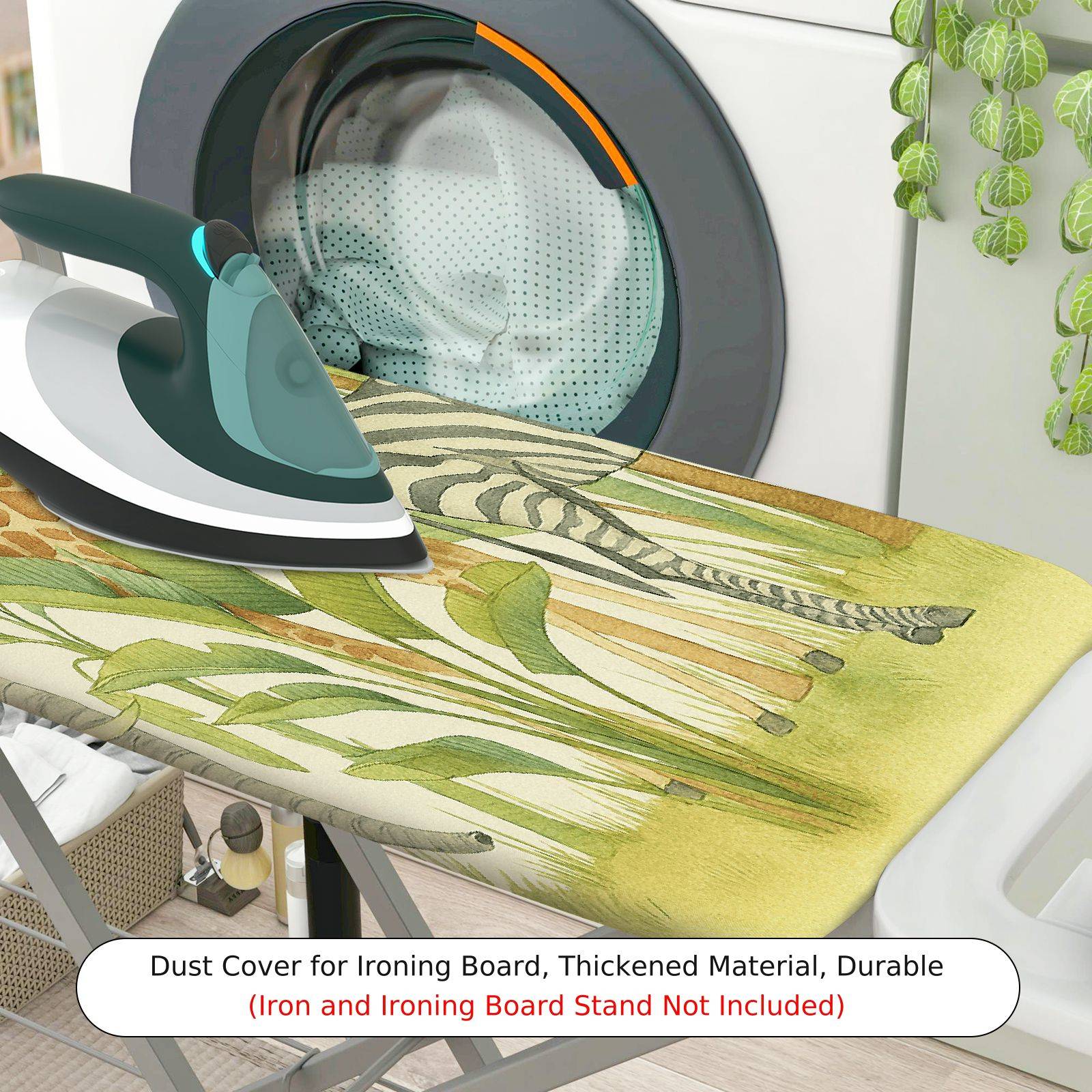 1-Piece Jungle Safari Animal  Ironing Board Cover, Universal Size, Without Board
