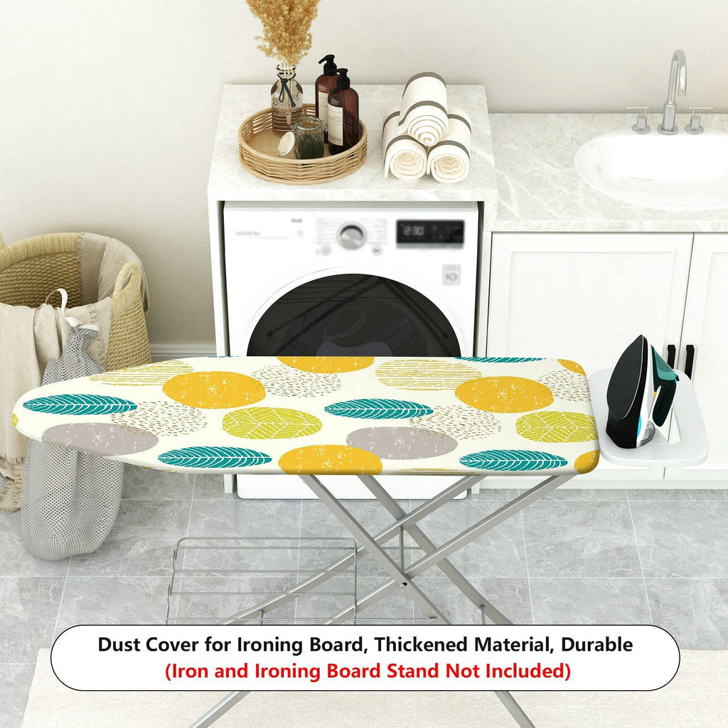1-Piece Abstract Leaf Pattern Geometric  Ironing Board Cover, Universal Size, Without Board