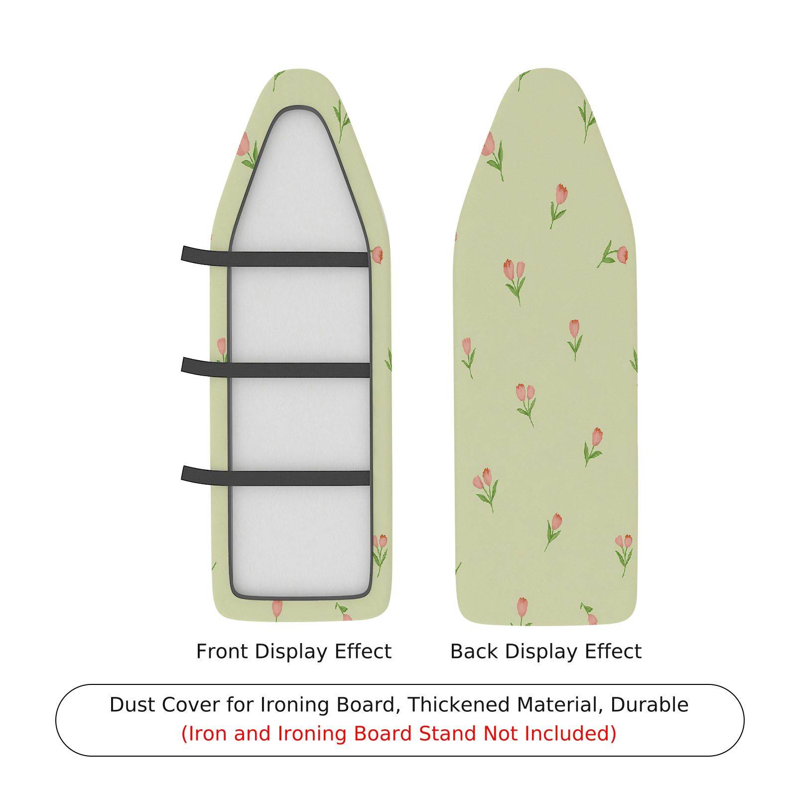 1-Piece Floral Pattern Pink Flowers Spring  Ironing Board Cover, Universal Size, Without Board