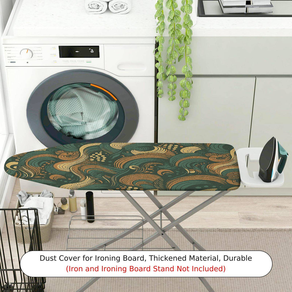 1-Piece Retro Wave Pattern Elegant  Ironing Board Cover, Universal Size, Without Board