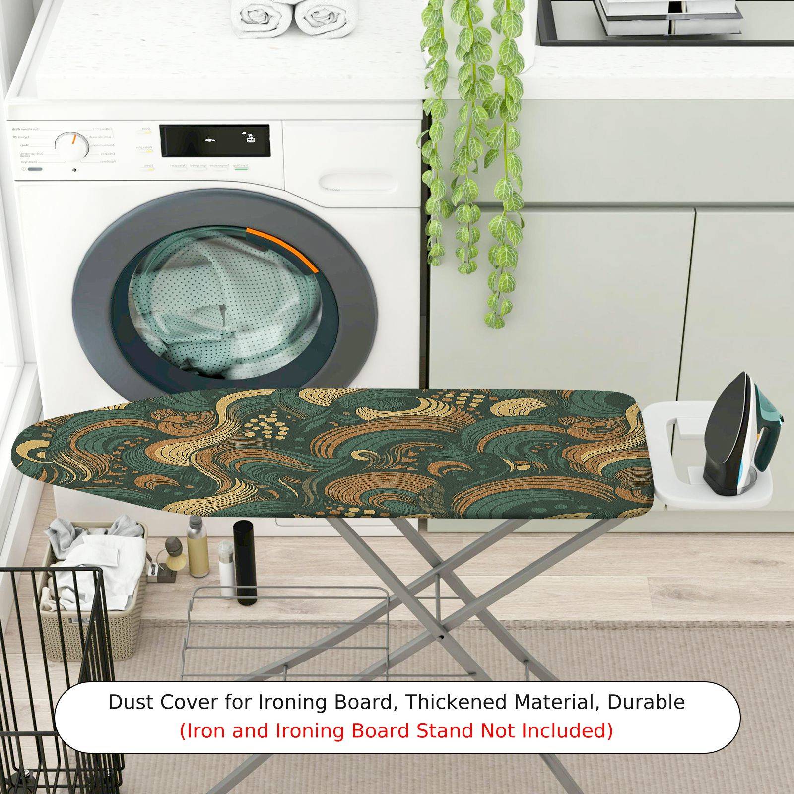 1-Piece Retro Wave Pattern Elegant  Ironing Board Cover, Universal Size, Without Board