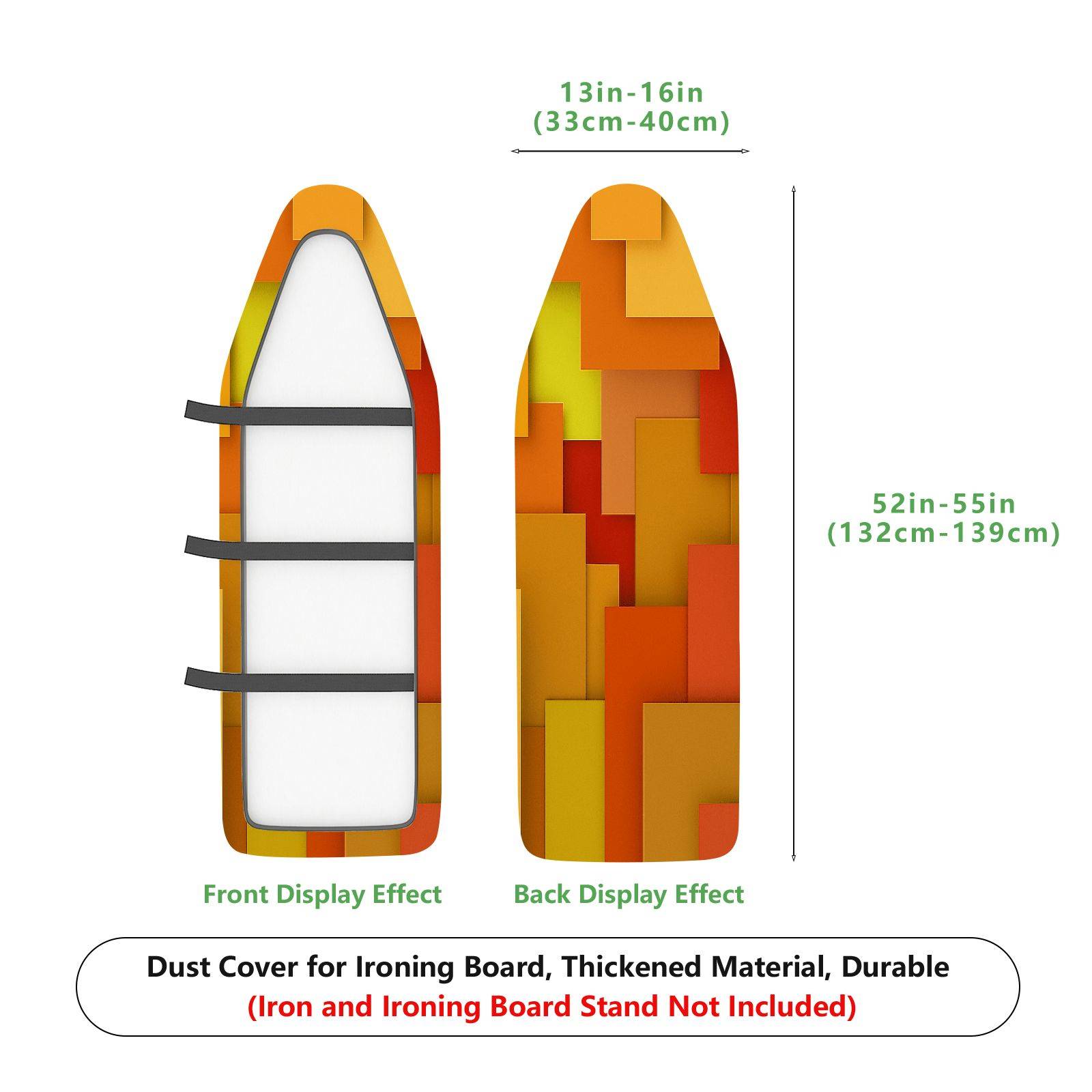 1-Piece Geometric Abstract Colorful  Ironing Board Cover, Universal Size, Without Board