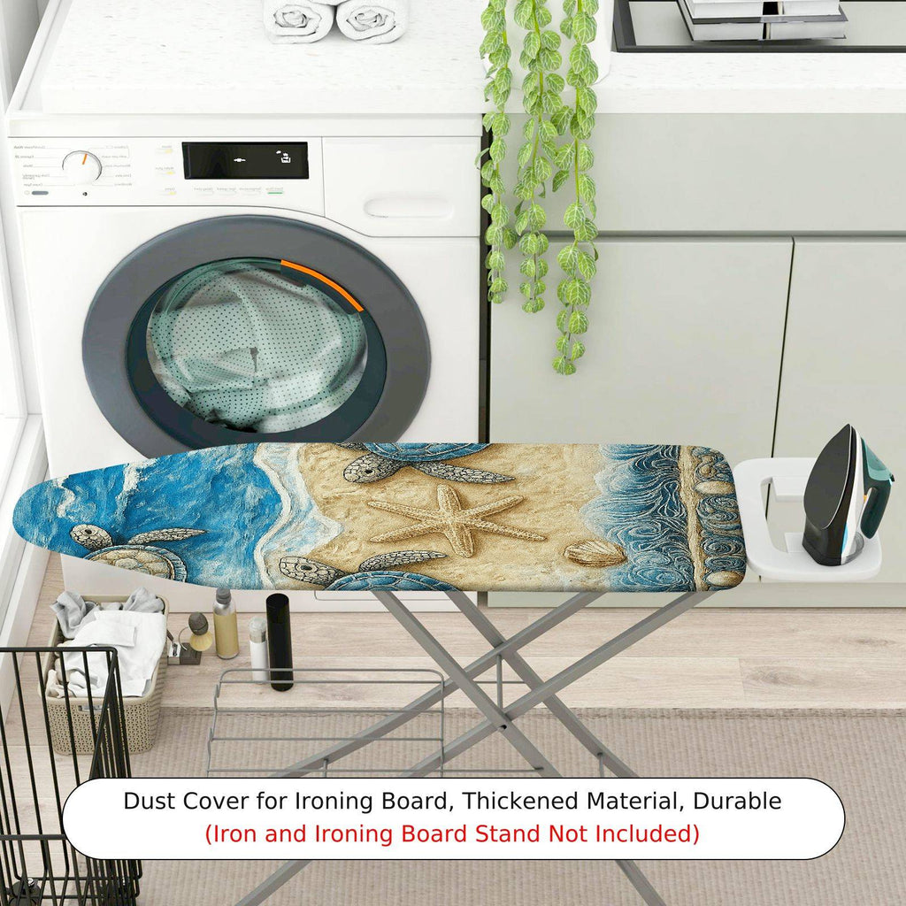 1-Piece Beach Turtle Ocean  Ironing Board Cover, Universal Size, Without Board