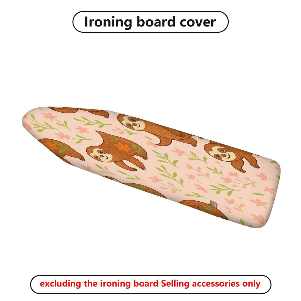 1-Piece Sloth Floral Animal  Ironing Board Cover, Universal Size, Without Board