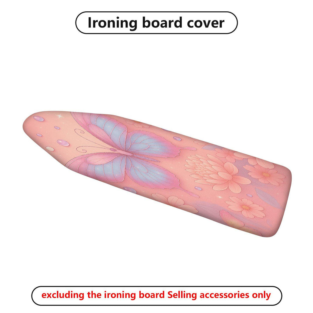 1-Piece Butterfly Floral Pink  Ironing Board Cover, Universal Size, Without Board