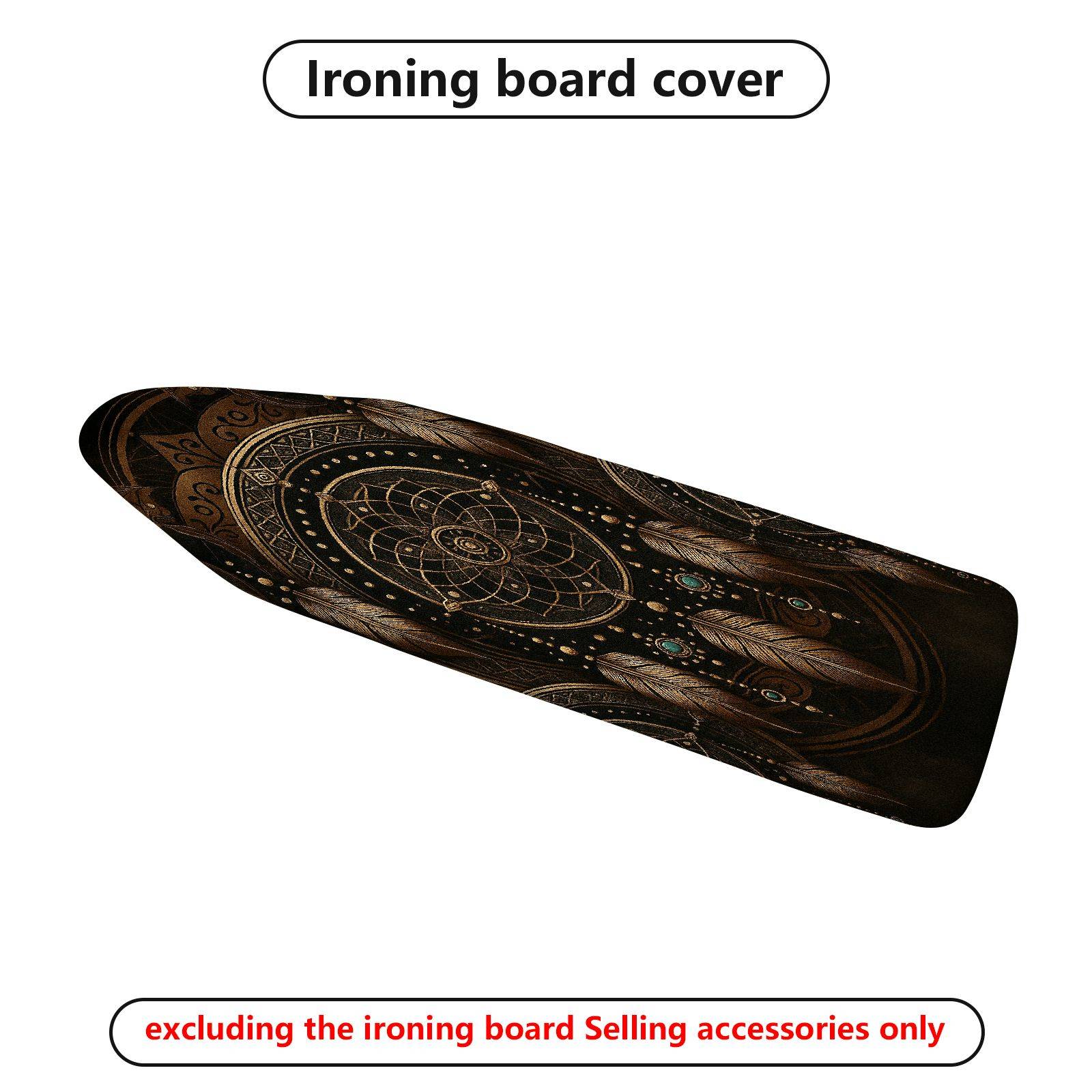 1-Piece Mandala Feather Geometric  Ironing Board Cover, Universal Size, Without Board