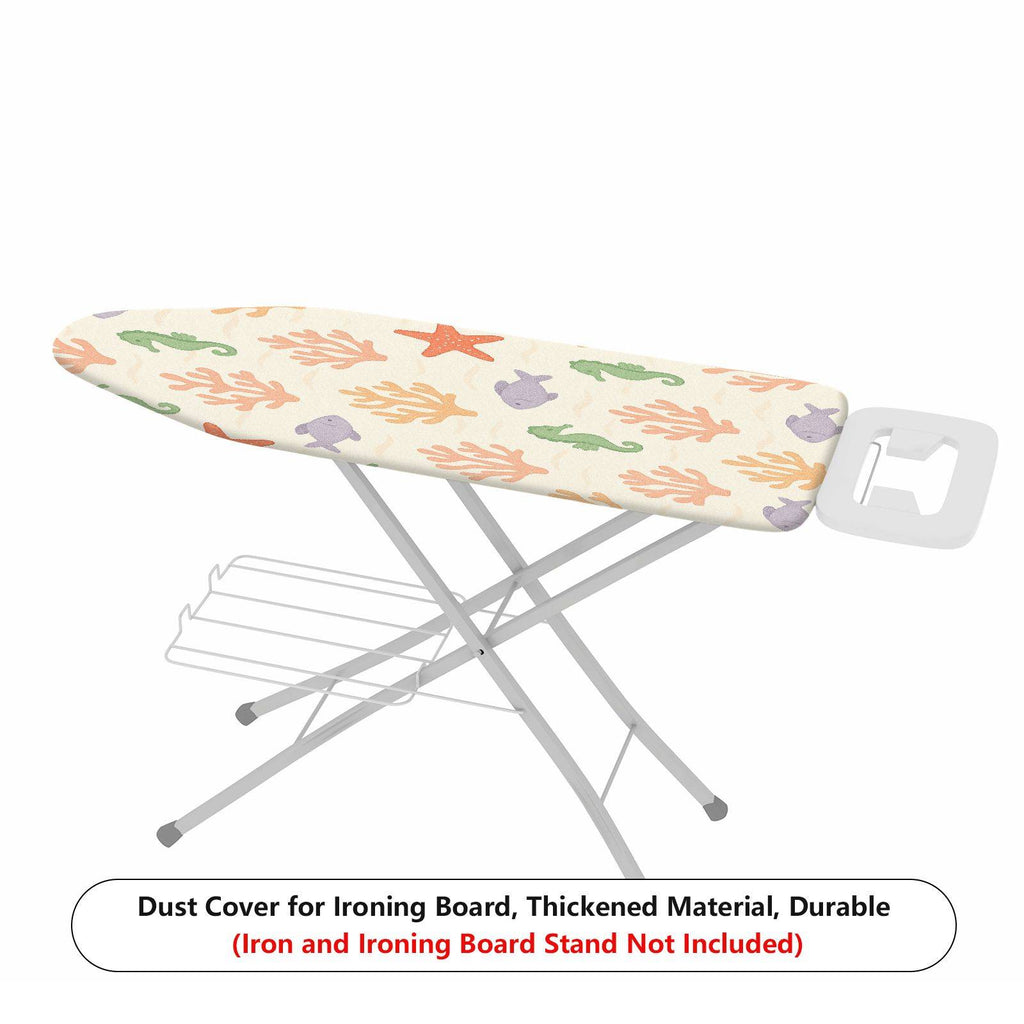 1-Piece Marine Animal Coral Seahorse  Ironing Board Cover, Universal Size, Without Board