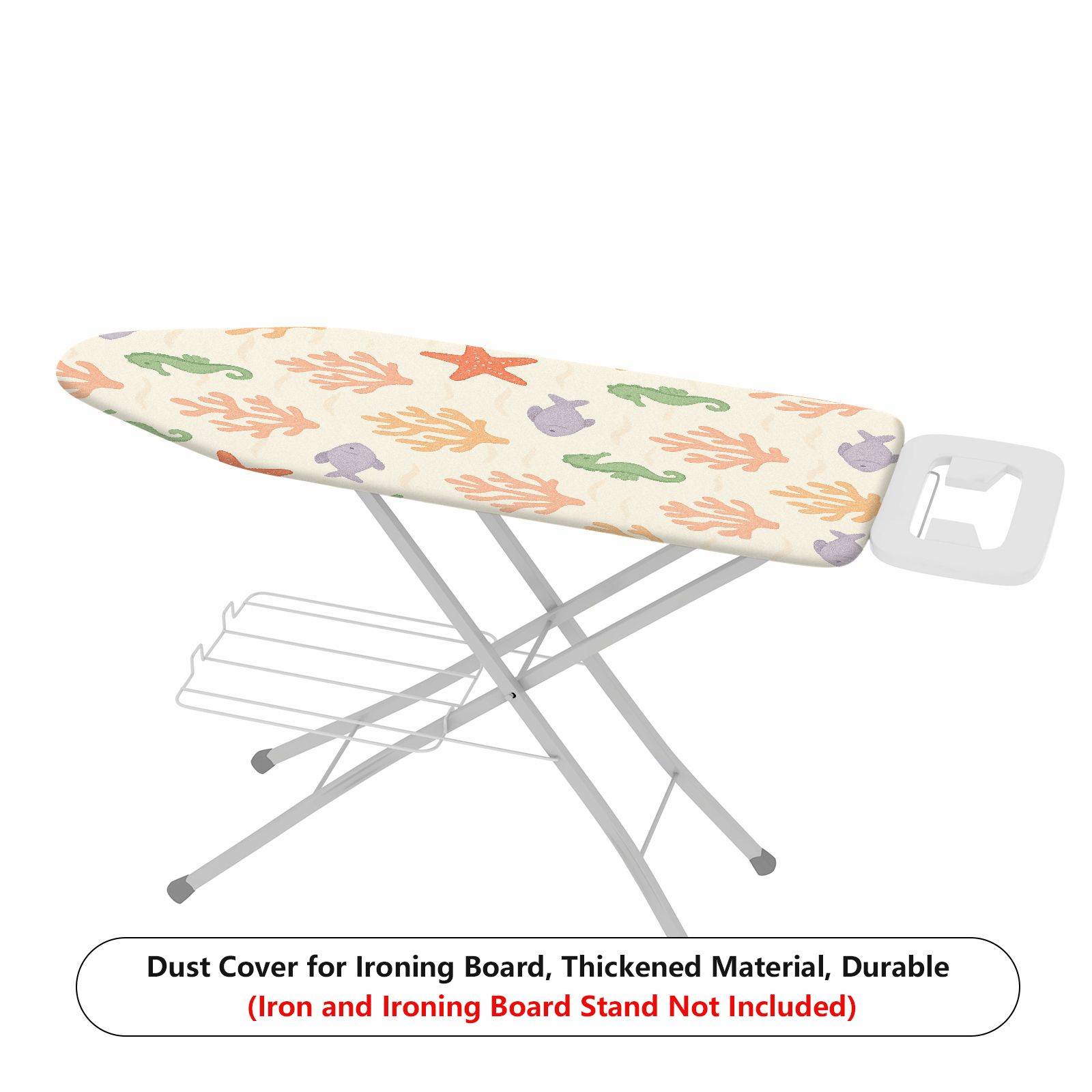 1-Piece Marine Animal Coral Seahorse  Ironing Board Cover, Universal Size, Without Board