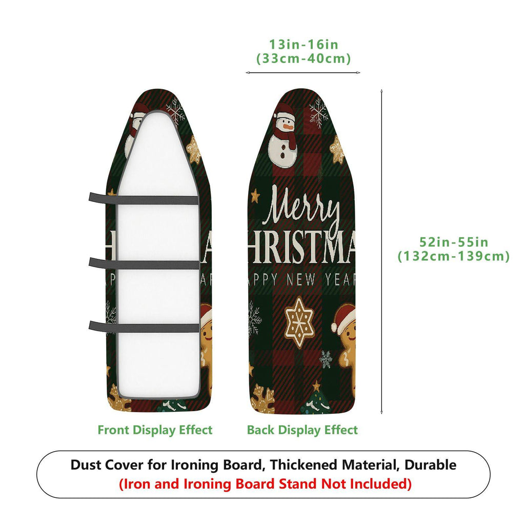1-Piece Christmas Santa Gingerbread  Ironing Board Cover, Universal Size, Without Board