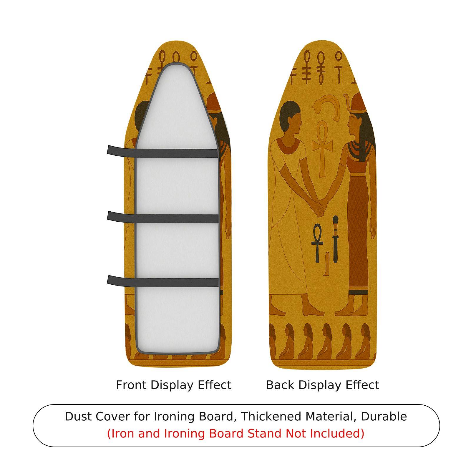 1-Piece Ancient Egyptian Hieroglyphs Art Design  Ironing Board Cover, Universal Size, Without Board
