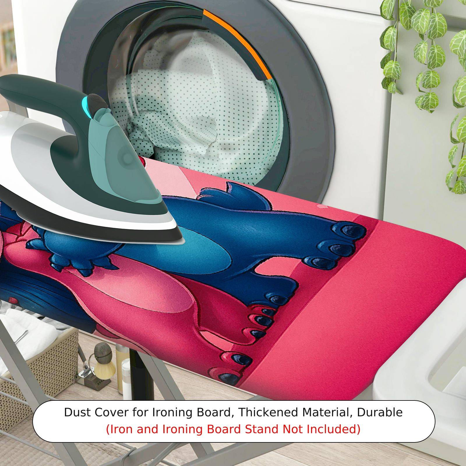 1-Piece Hearts Pink Blue  Ironing Board Cover, Universal Size, Without Board