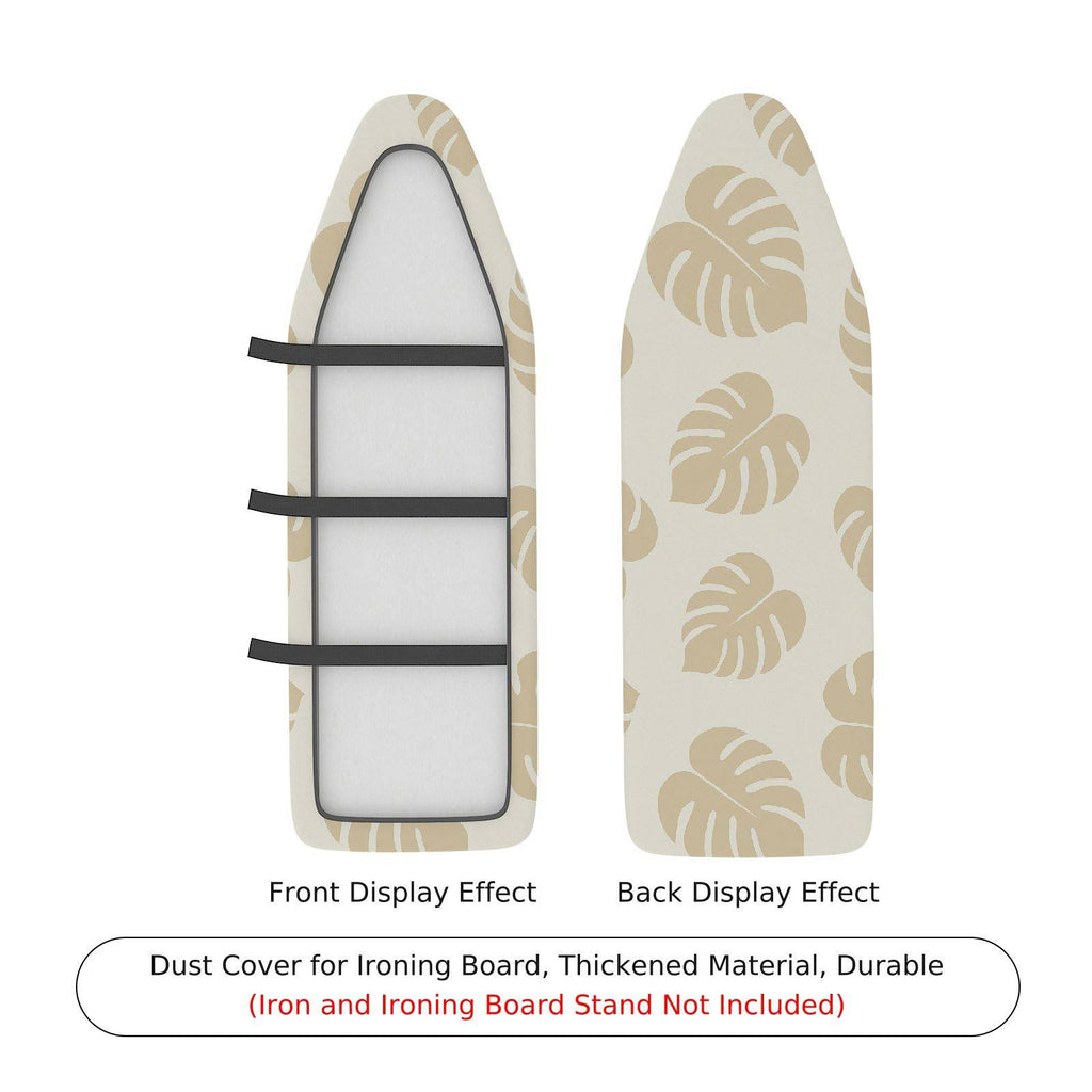 1-Piece Tropical Leaf Beige Pattern  Ironing Board Cover, Universal Size, Without Board