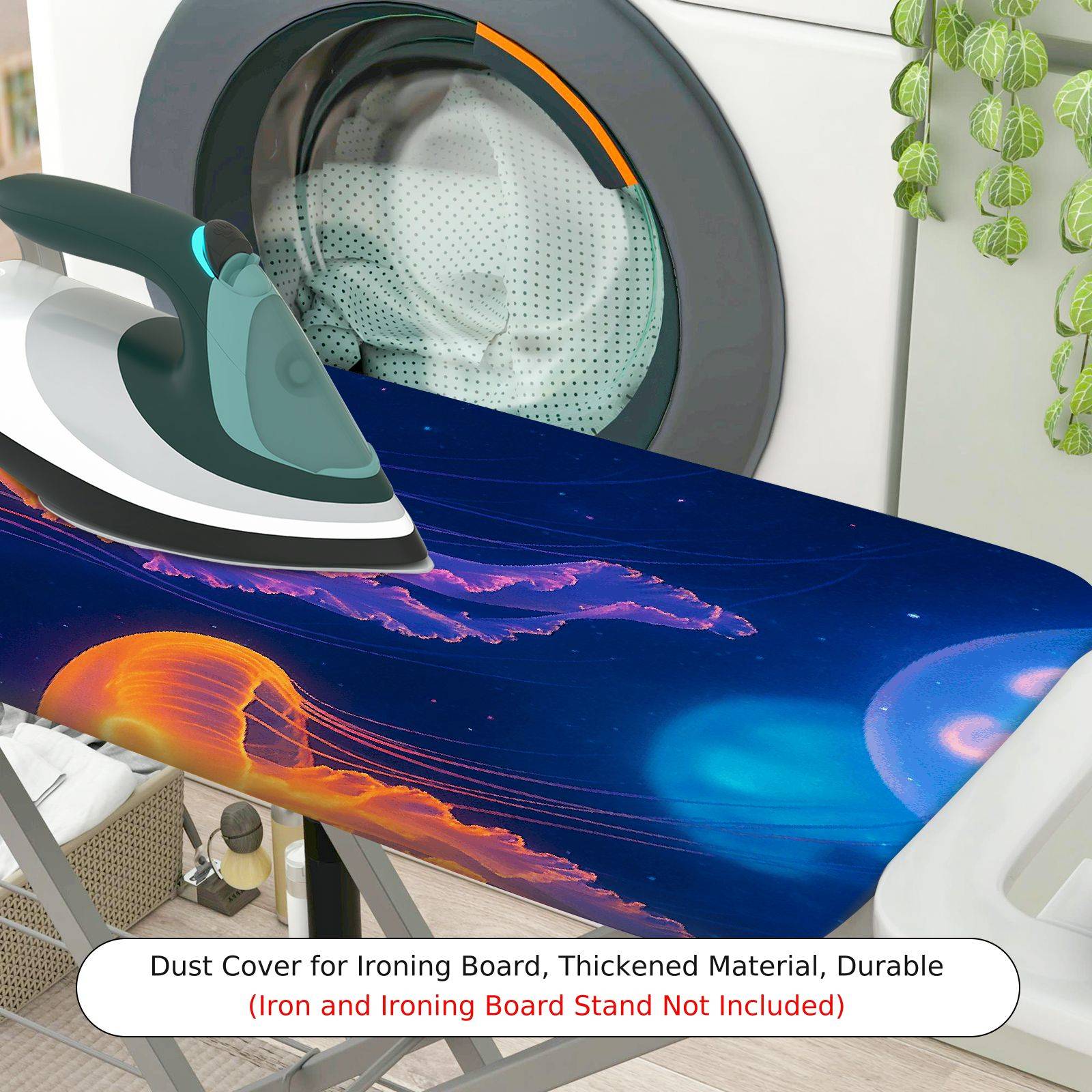 1-Piece Jellyfish Ocean Sea  Ironing Board Cover, Universal Size, Without Board