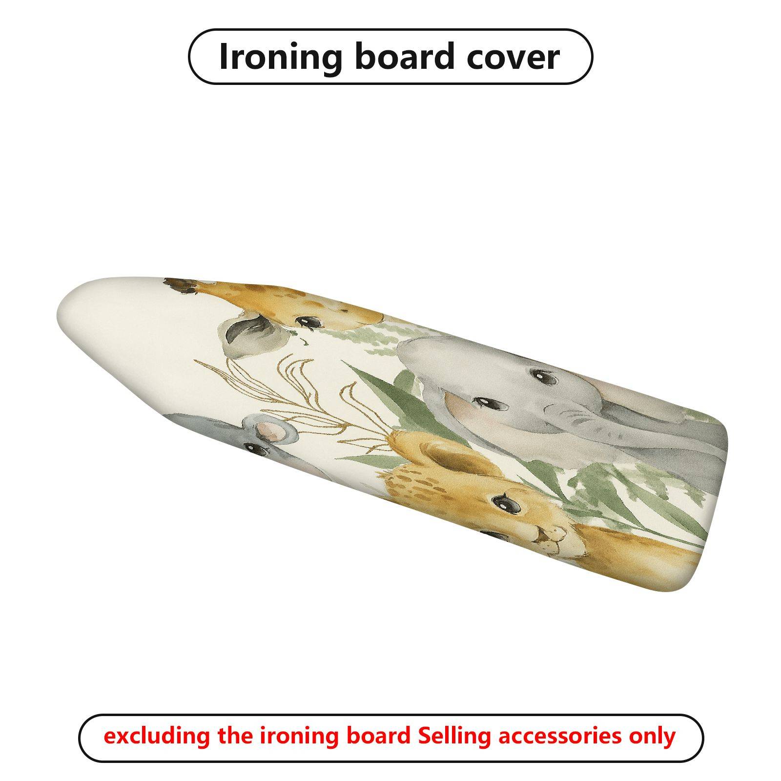 1-Piece Animal Safari Jungle Wildlife  Ironing Board Cover, Universal Size, Without Board